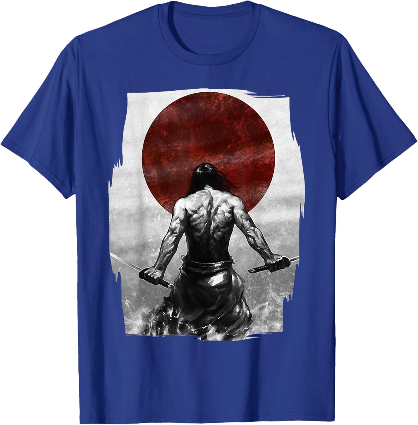 Samurai Warrior Vintage Fighter Retro Bushido Japanese T-Shirt - T-Shirt | Royal
