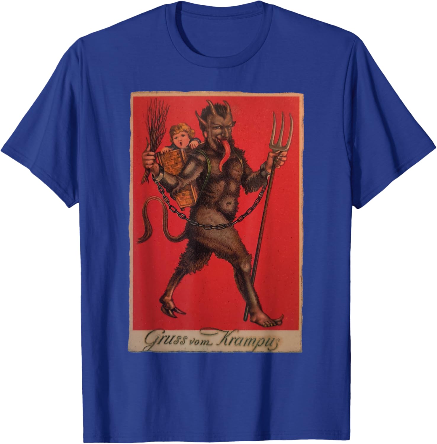 Gruss Von Krampus - Christmas Demon - Merry Krampus T-Shirt - T-Shirt | Royal