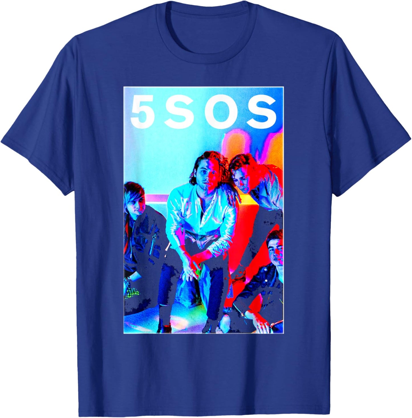 5 Seconds of Summer - 5SOS Band Photo T-Shirt - T-Shirt | Royal