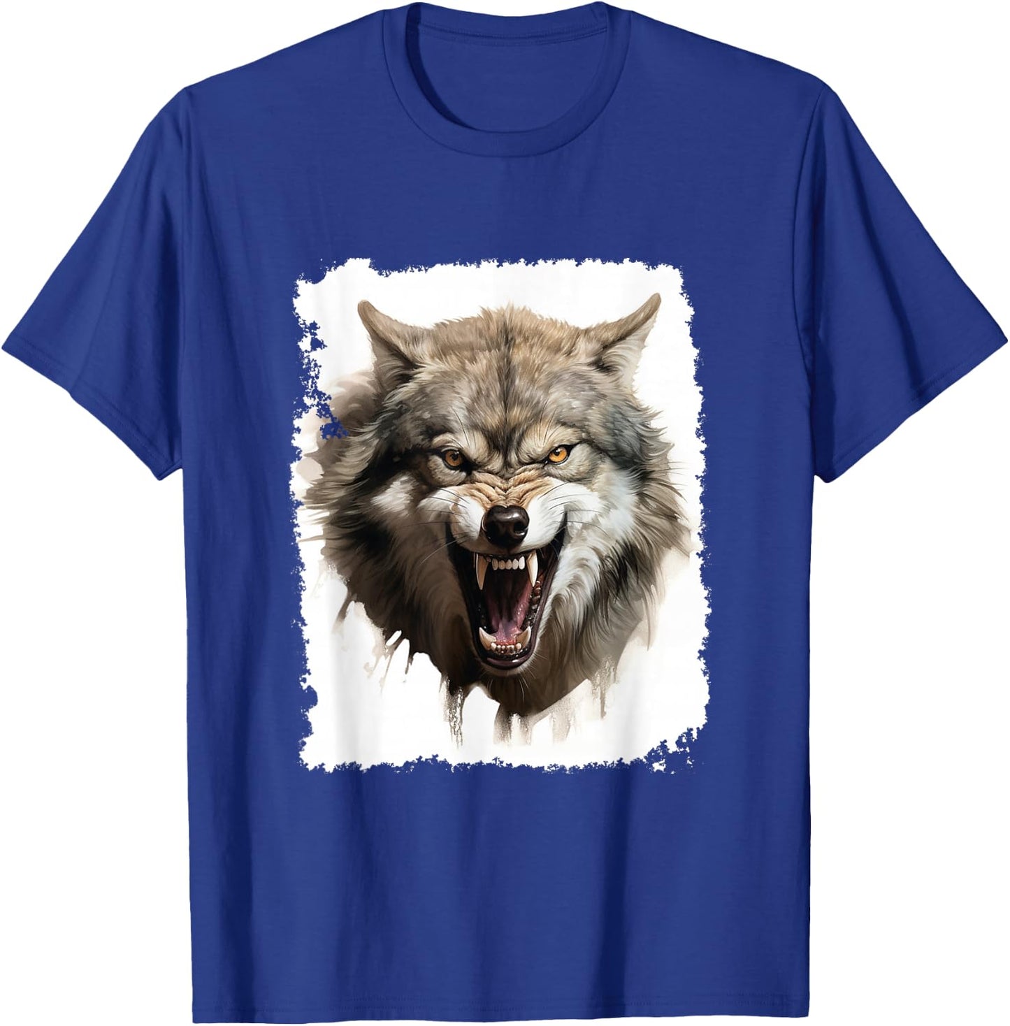 Angry Wolf T-Shirt - T-Shirt | Royal