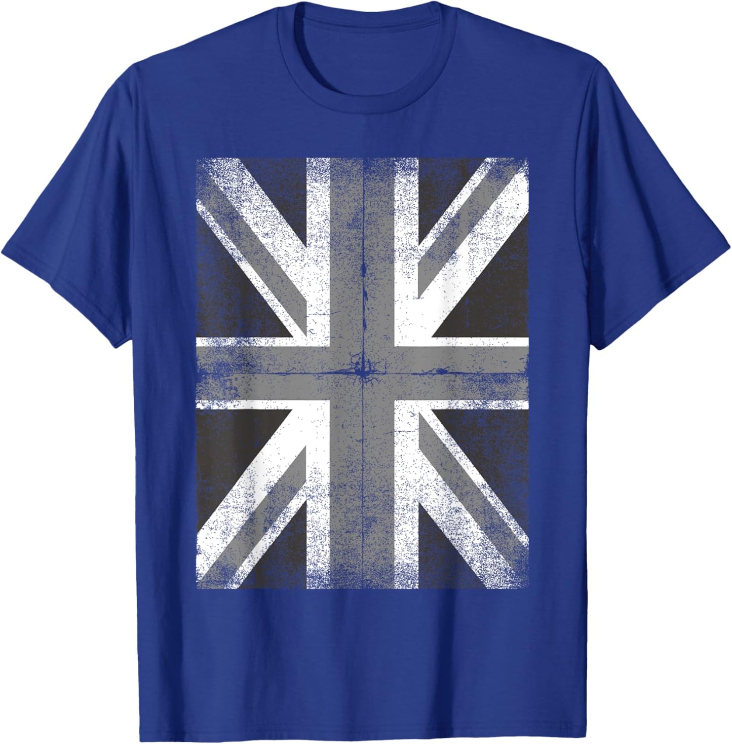 British Flag Grunge Style Vintage UK T-Shirt - T-Shirt | Royal