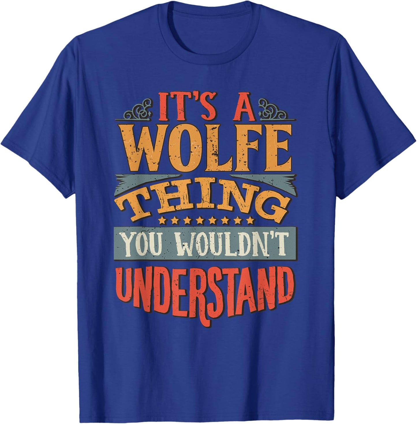 Wolfe Name T-Shirt - T-Shirt | Royal