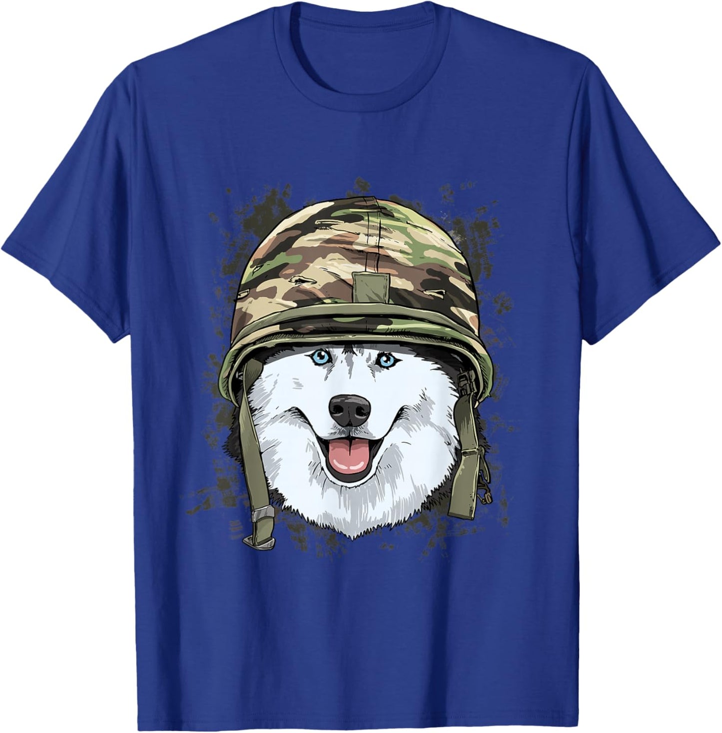 Siberian Husky Soldier Veteran Dog - Army Dog Lover T-Shirt - T-Shirt | Royal