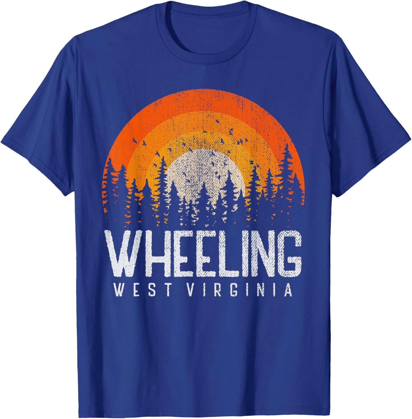 Wheeling West Virginia WV, Retro Style Vintage 70s 80s 90s T-Shirt - T-Shirt | Royal