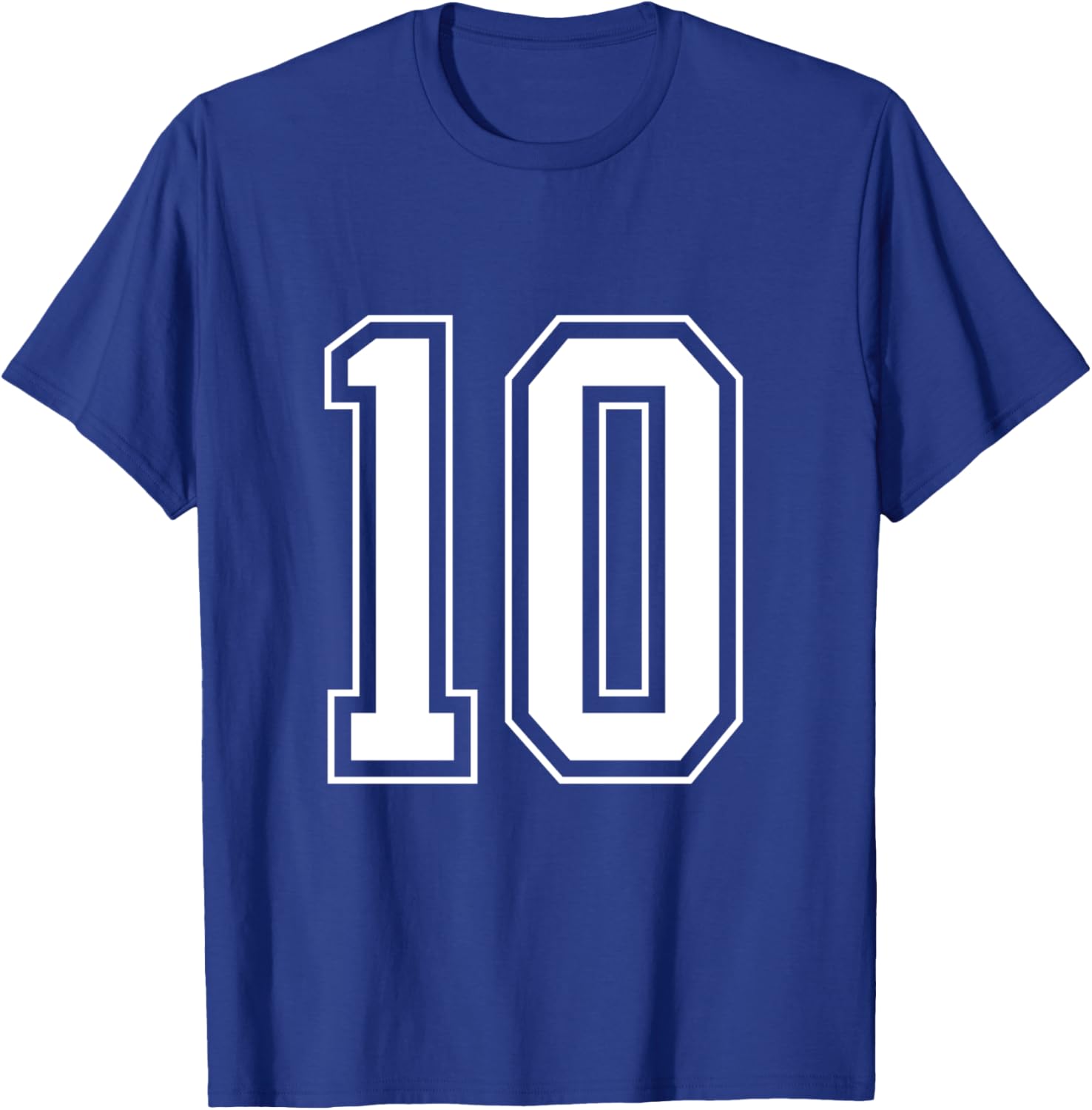 Varsity Jersey Number 10 T-Shirt - T-Shirt | Royal