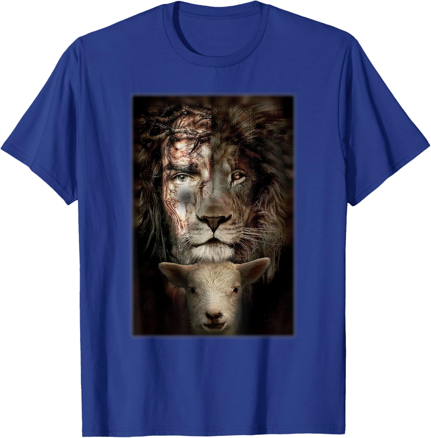 Jesus Lion Lamb Christian Lover T-Shirt - T-Shirt | Royal