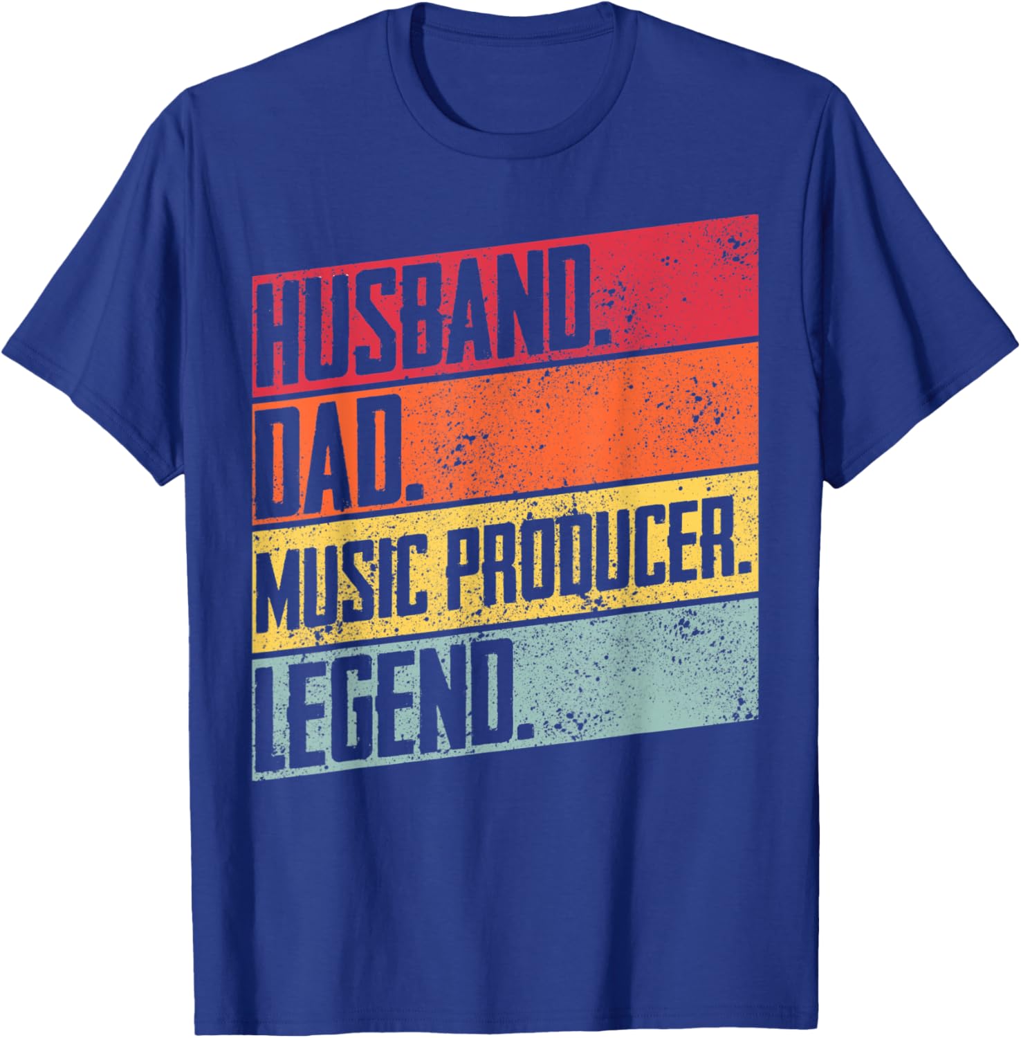 Proud Music Producer Husband Dad Retro Music Father Day T-Shirt - T-Shirt | Royal