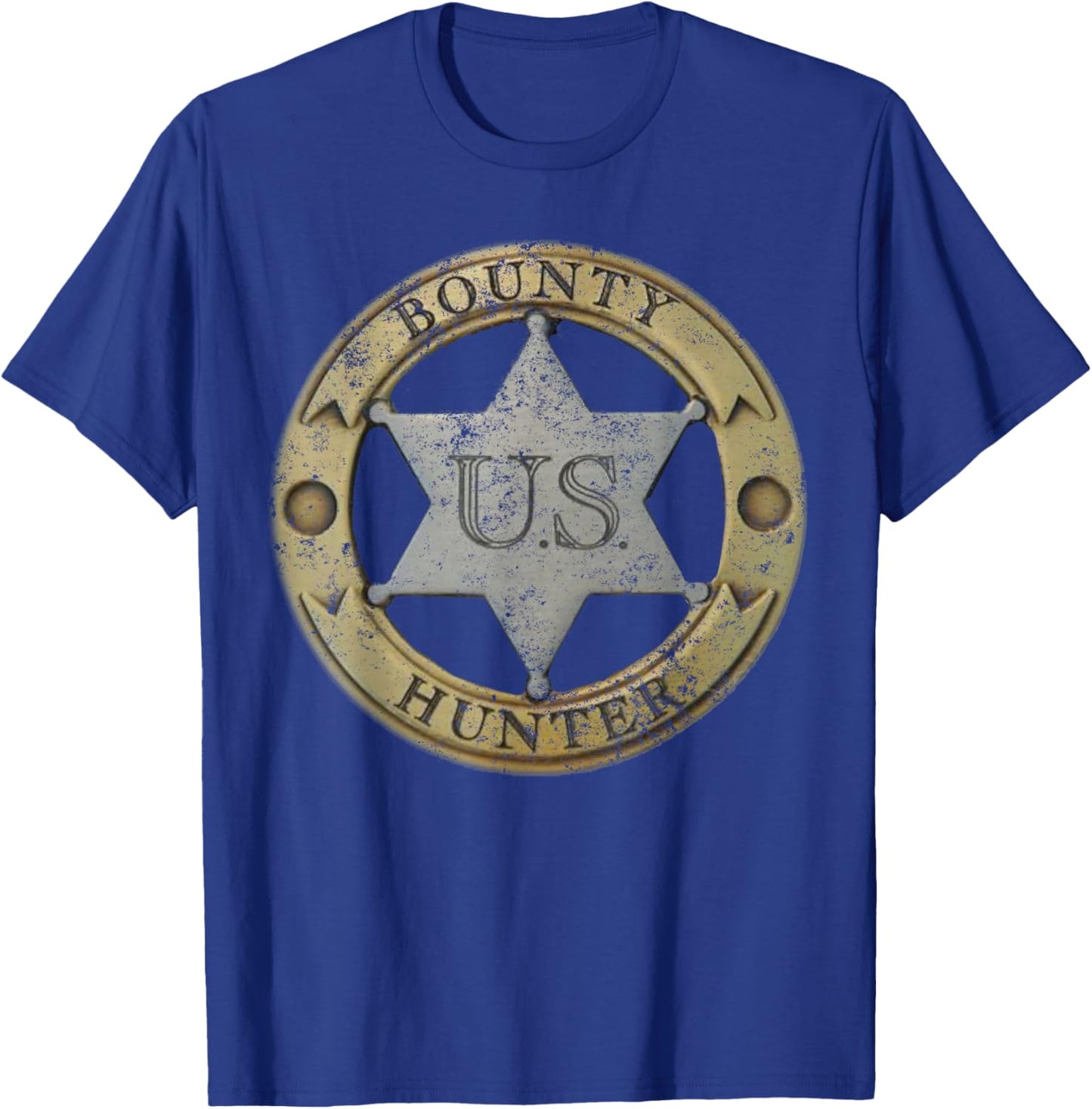 Old West Bounty Hunter Badge T-Shirt - T-Shirt | Royal