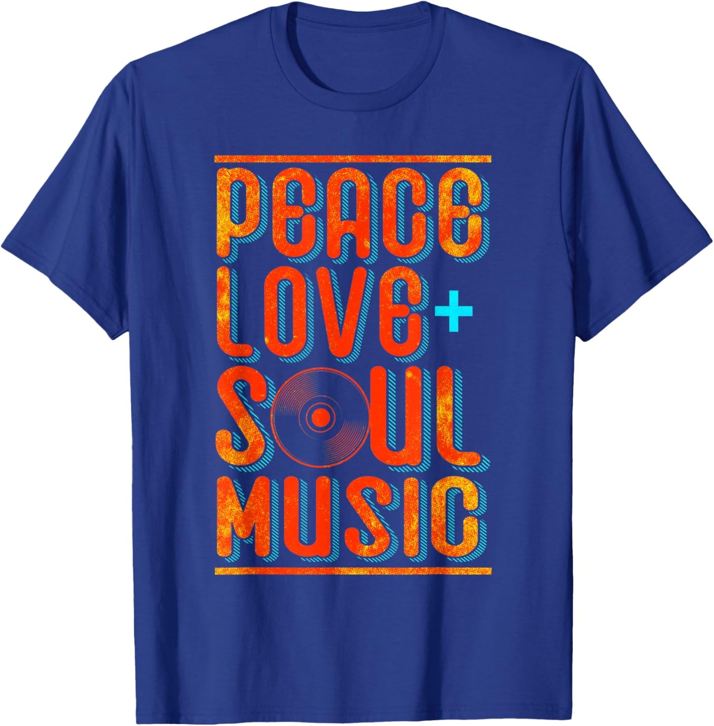 Peace Love + Soul Music T-Shirt - T-Shirt | Royal