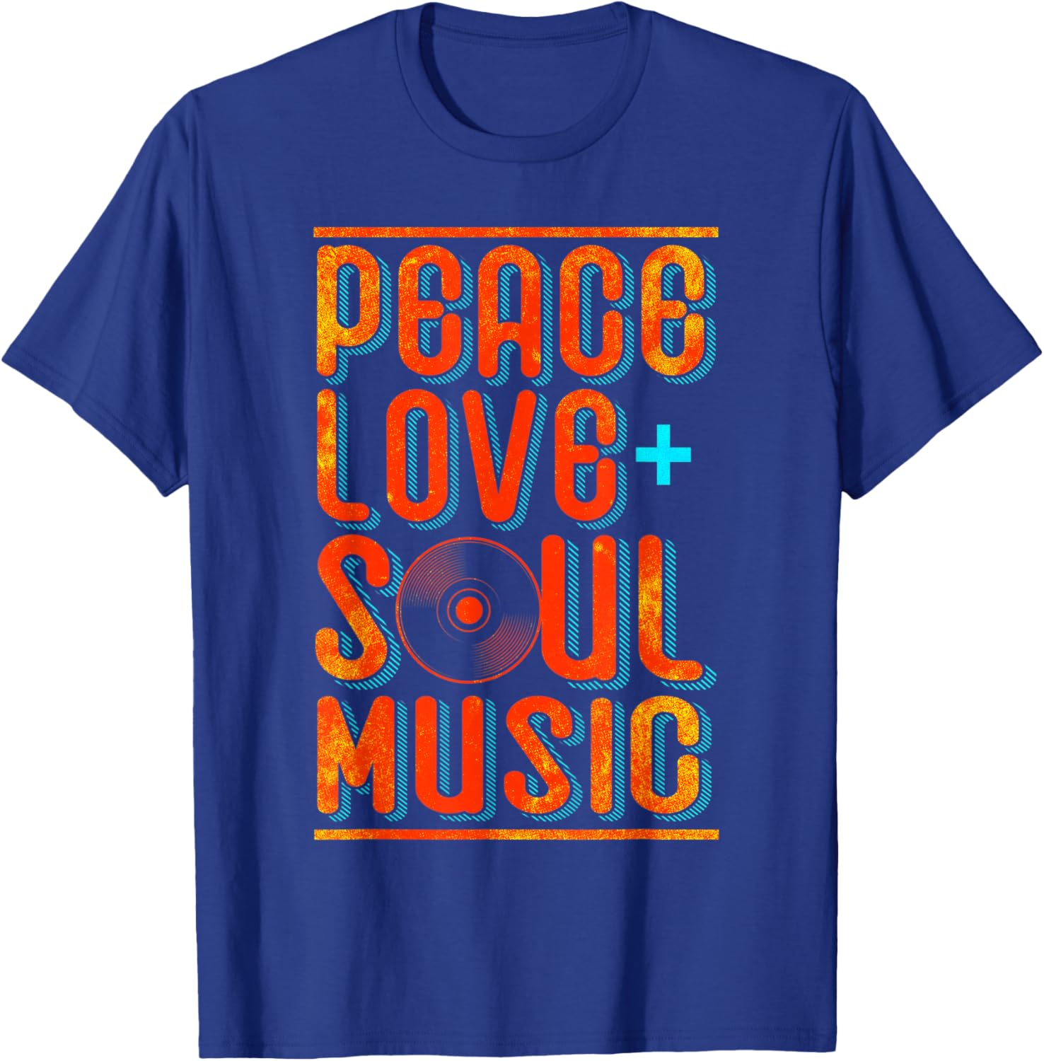Peace Love + Soul Music T-Shirt - T-Shirt | Royal