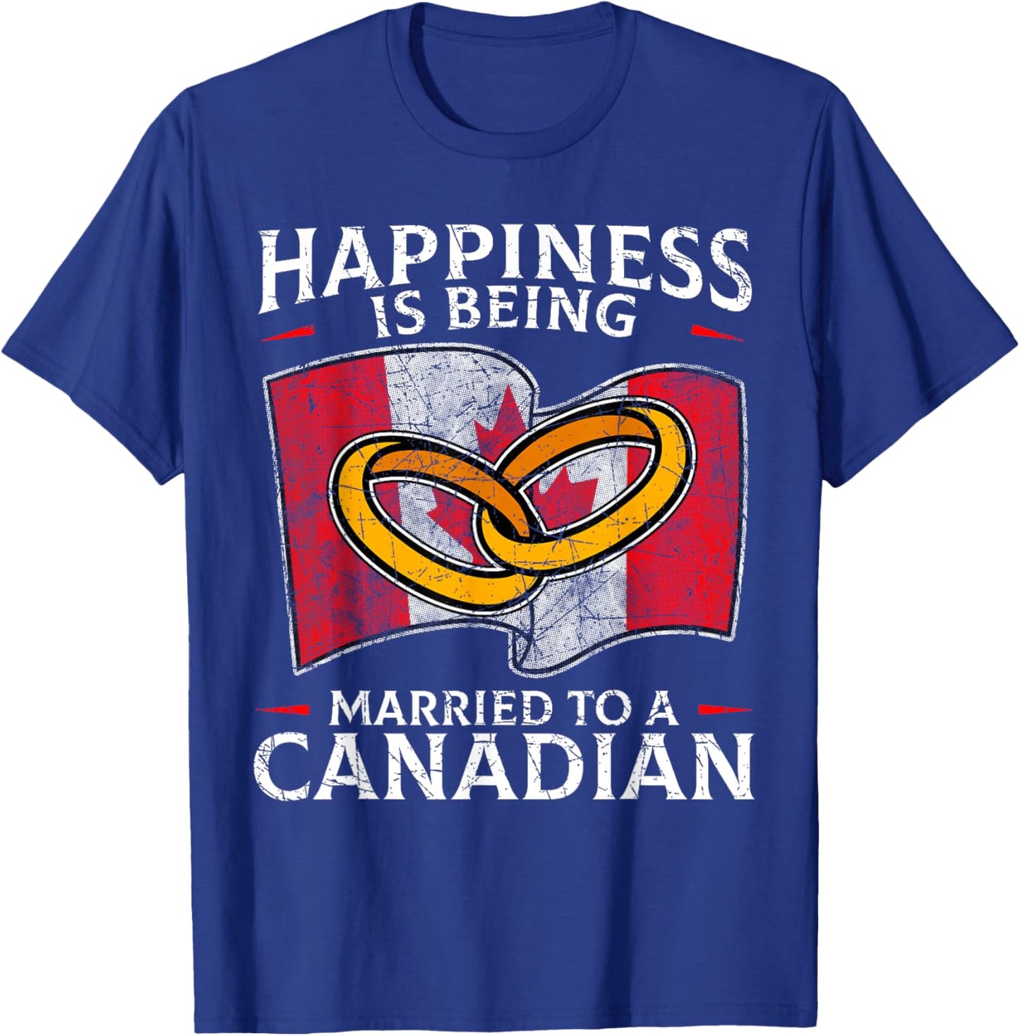 Canada Marriage Canadian Married Flag Wedded Culture Flag T-Shirt - T-Shirt | Royal