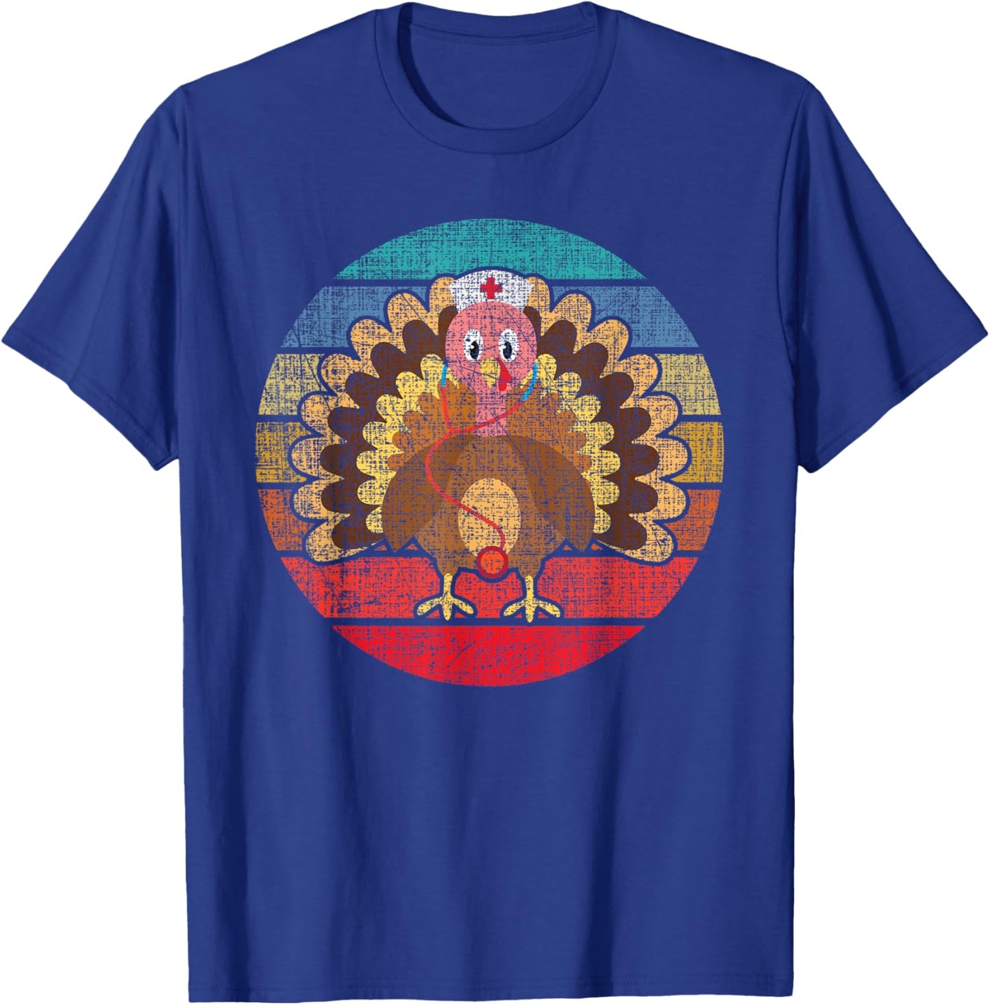 Turkey Thanksgiving Registered Nurse Nursing RN Healthcare T-Shirt - T-Shirt | Royal