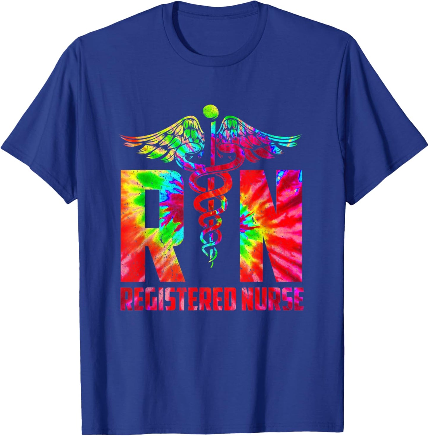 Nurse Tie Dye Registered Nurse Life 2021 Mother Day T-Shirt - T-Shirt | Royal