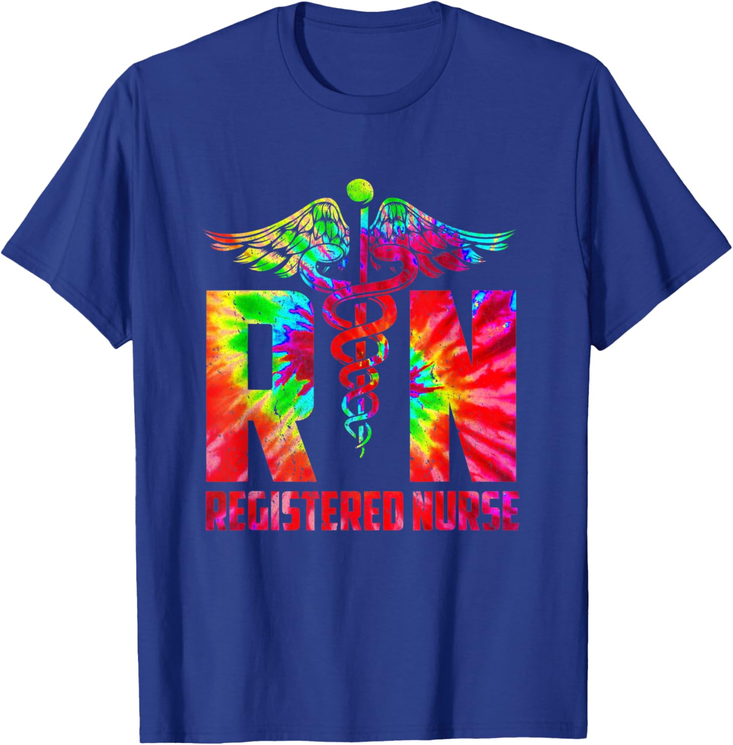 Nurse Tie Dye Registered Nurse Life 2021 Mother Day T-Shirt - T-Shirt | Royal