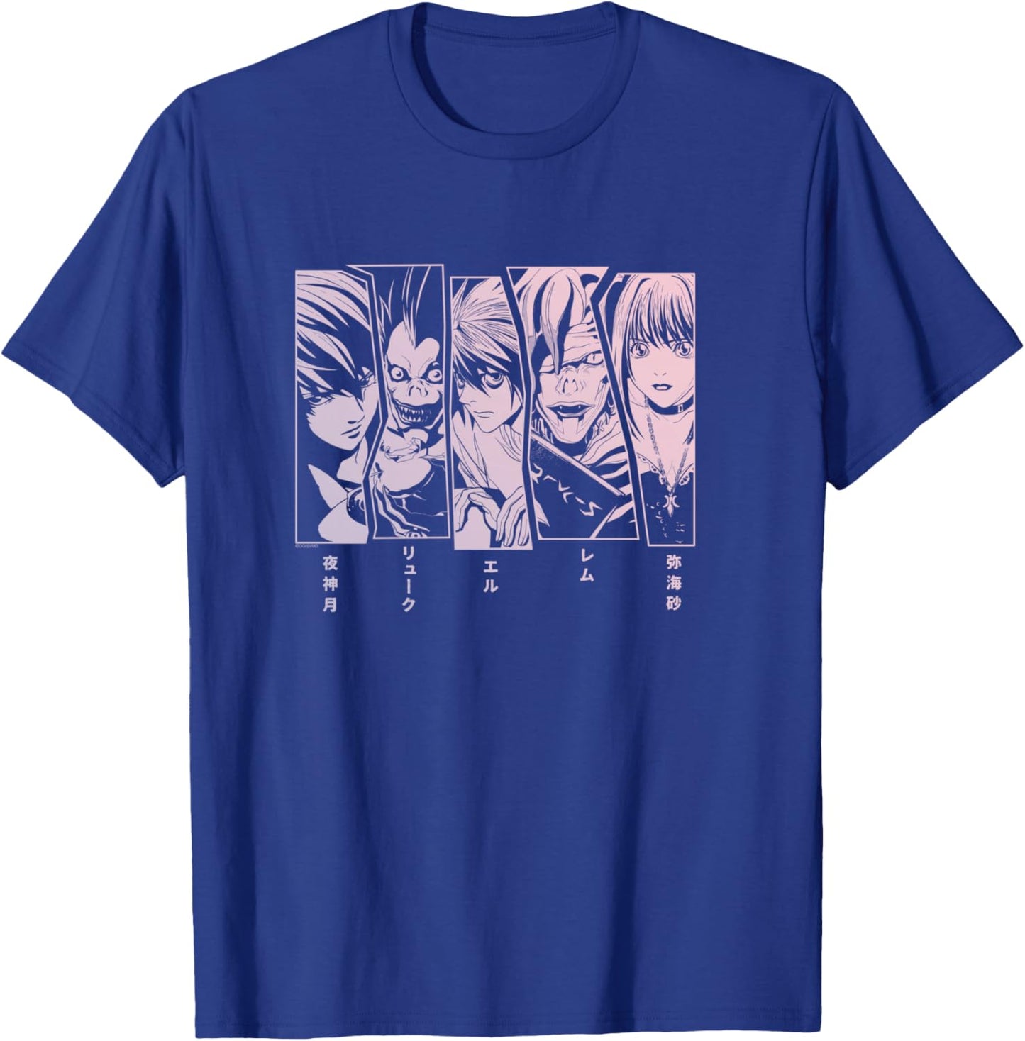 Death Note 5 Panel Faces T-Shirt - T-Shirt | Royal