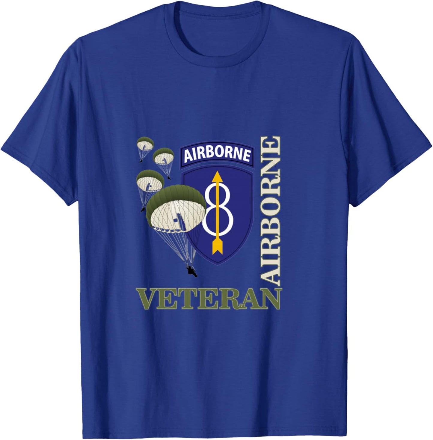 8th Airborne Division Veteran Paratrooper Veterans Day Xmas T-Shirt - T-Shirt | Royal