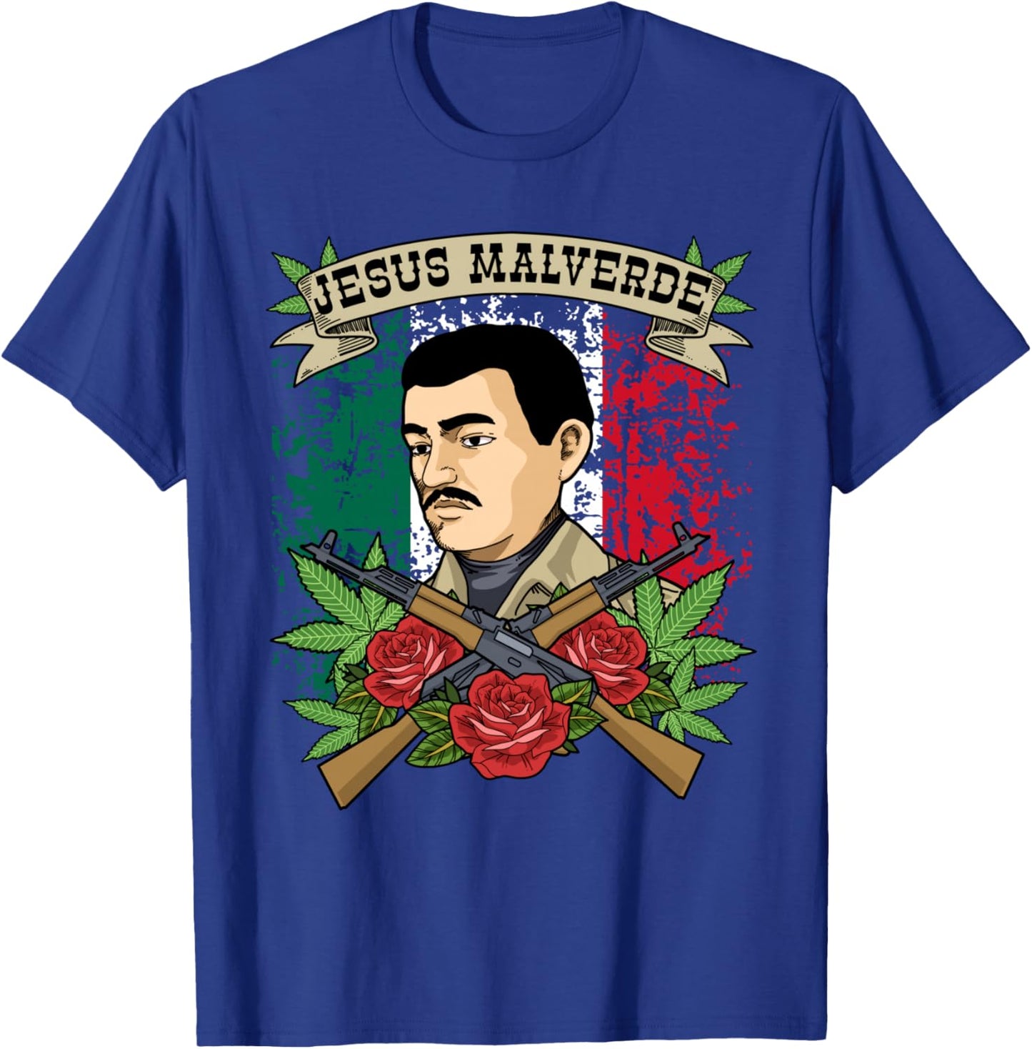 Jesus Malverde Mexico Folk Hero Jesus Malverde T-Shirt - T-Shirt | Royal