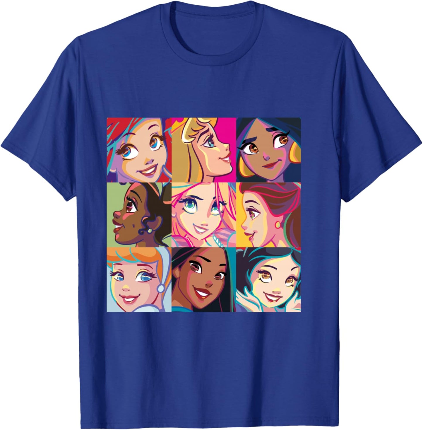 Disney Princess Characters Pop Art Grid T-Shirt - T-Shirt | Royal