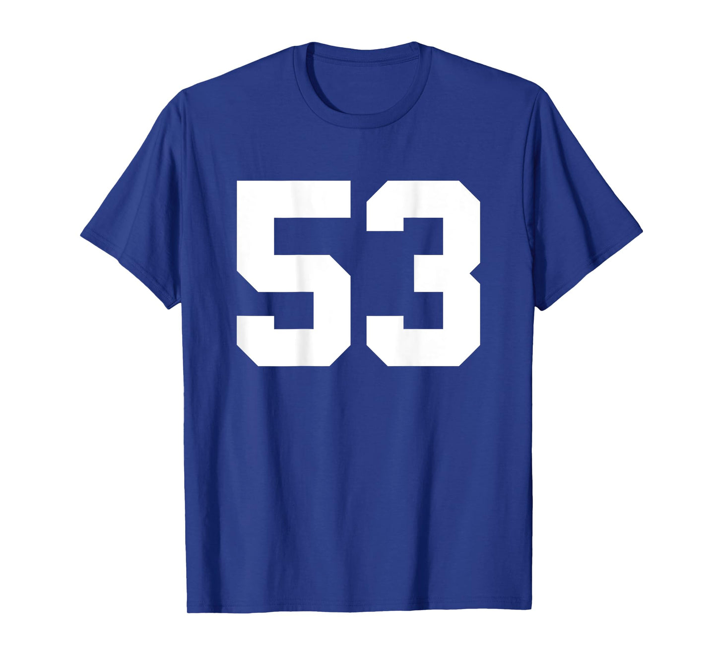 Number 53 (on Back) Sports Team Jersey Number T-Shirt