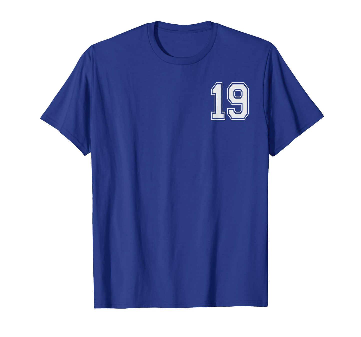 #19 Numbered Team Jerseys Shirt Big # on back Youth or Adult T-Shirt