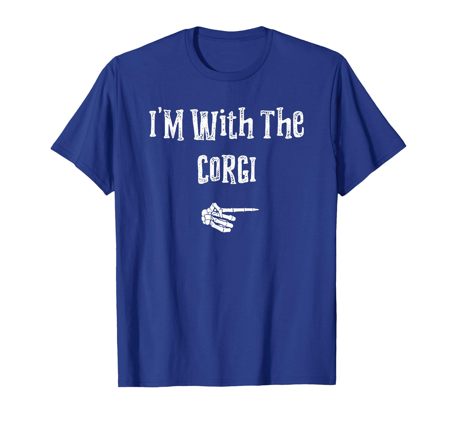 I'm With Corgi Dog Halloween Costume Funny Couples Matching T-Shirt