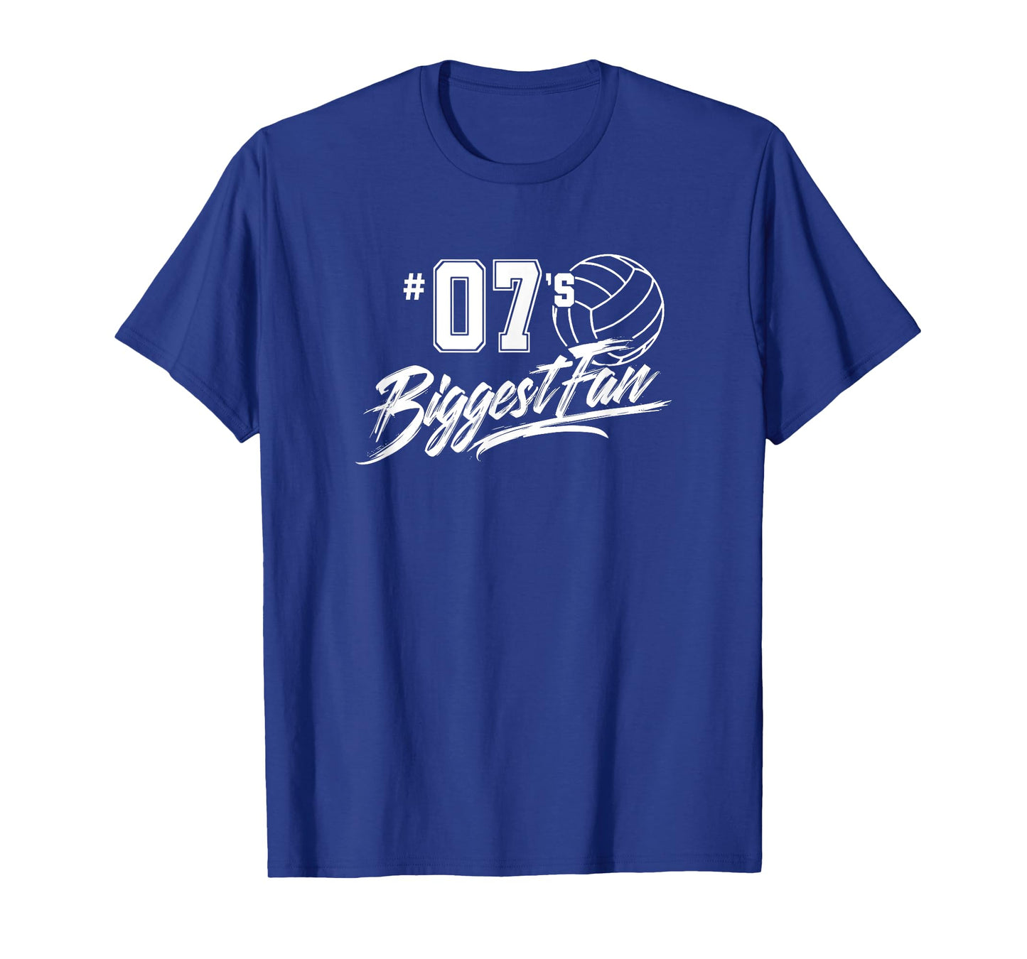 Volleyball Mom Number 07's Biggest Fan Dad Brother Sister T-Shirt