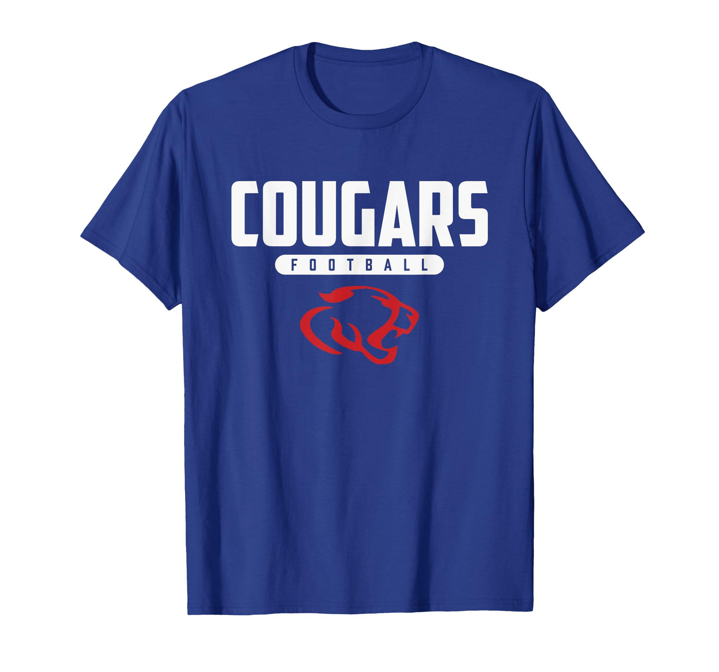 Crosby Cougars Logo Football HS T-Shirt