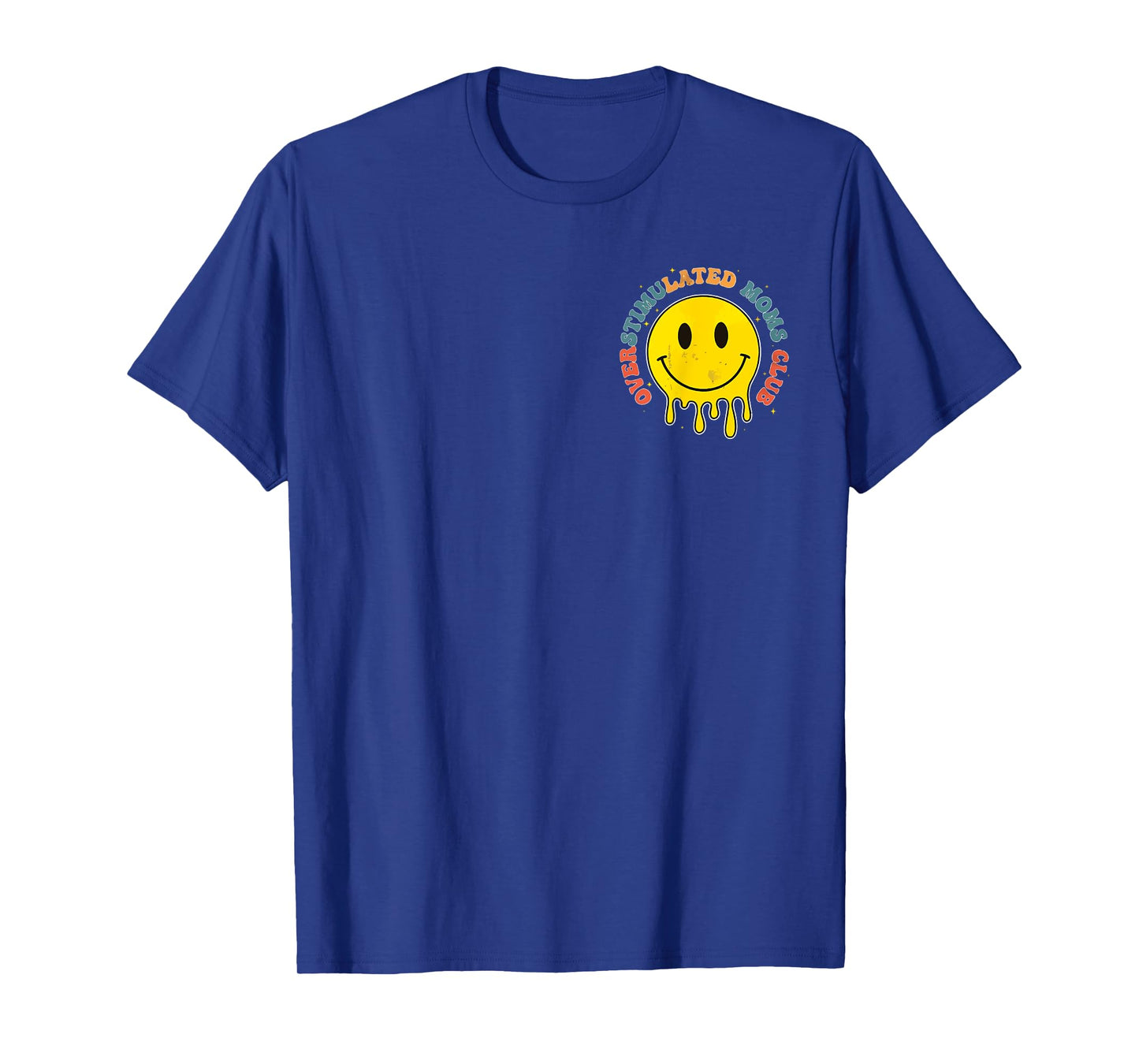 Overstimulated Moms Club Groovy Mothers Day Cool Moms T-Shirt