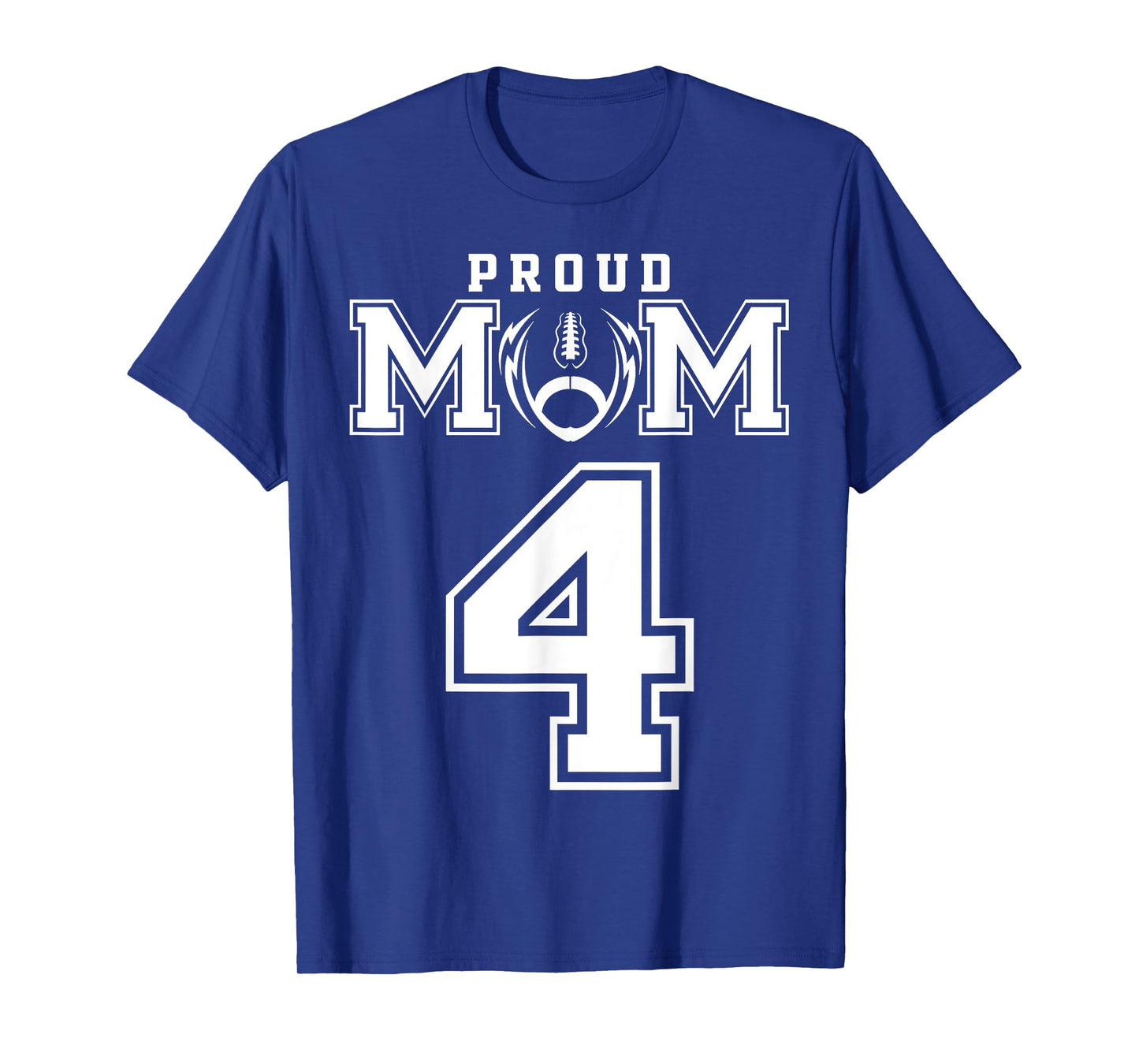 Custom Proud Football Mom Number 4 Personalized For Women T-Shirt