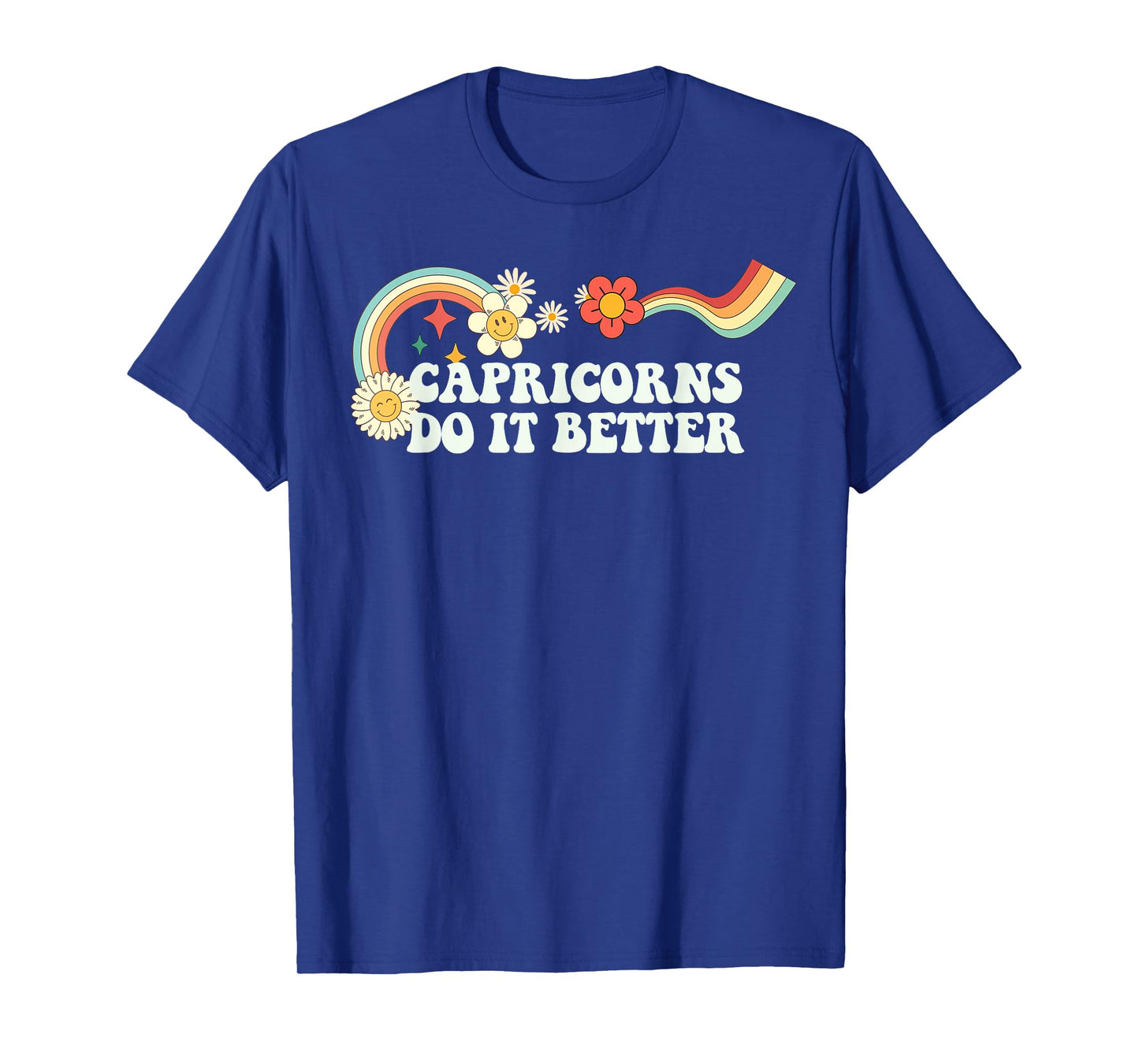 Groovy Script Funny Capricorns Do It Better, Retro Quote T-Shirt