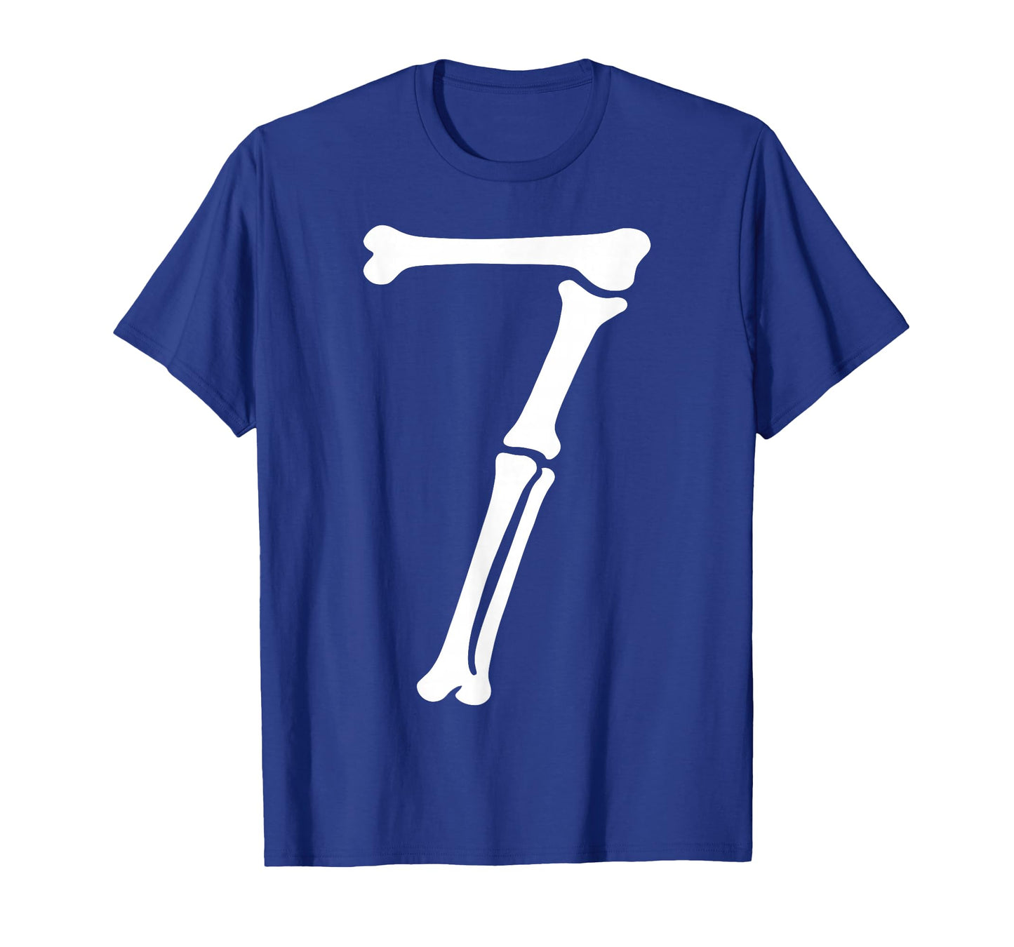 7 Number Seven Bones Graphic Funny School Halloween Matching T-Shirt