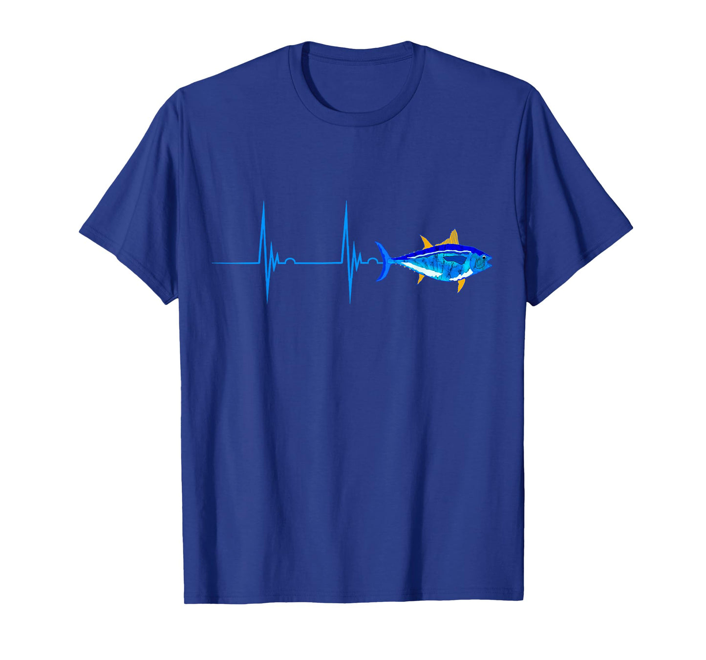 Bluefin Tuna Heartbeat EKG Pulseline Deep Sea Fishing TShirt T-Shirt