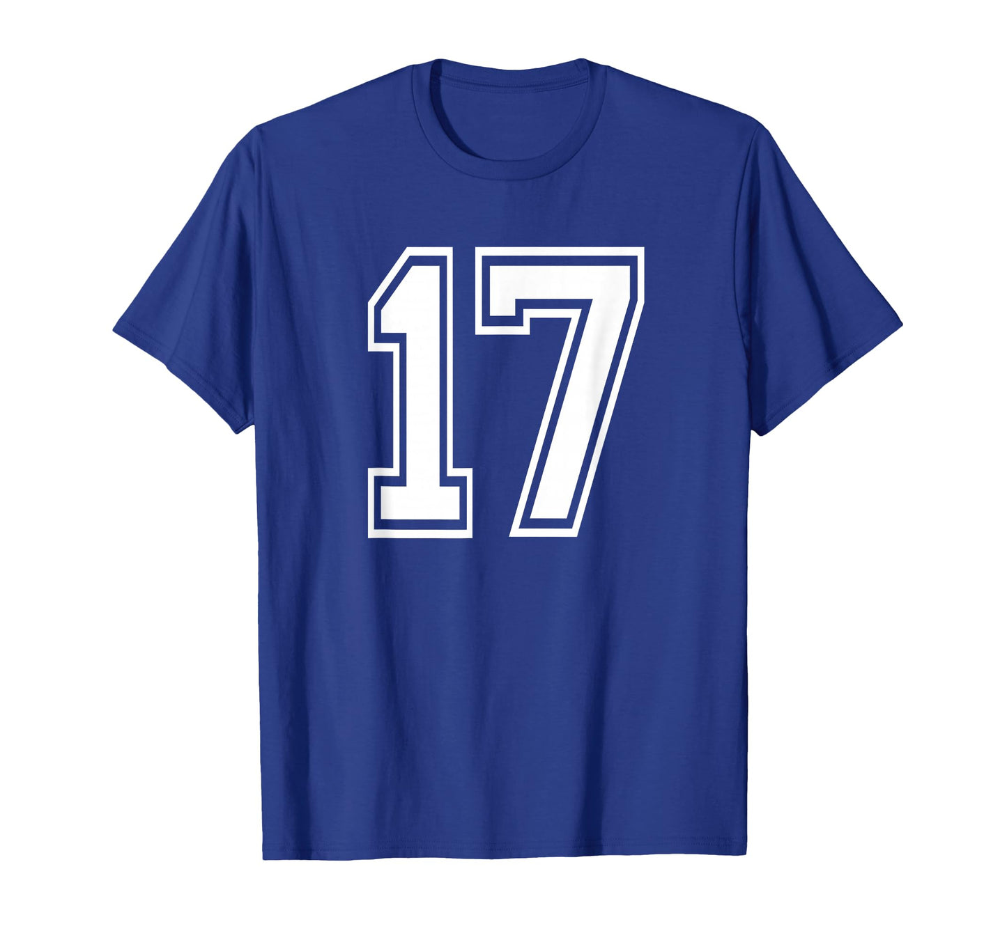 Number 17 Numbered Uniform Sports Jersey Team 17th Birthday T-Shirt