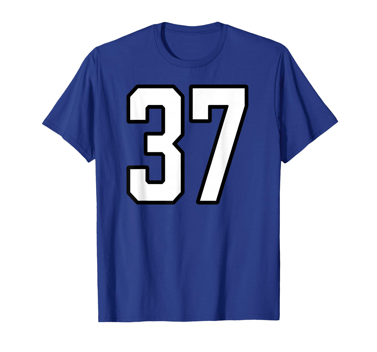 White and Black Sports Number 37 Jersey Uniform Player T-Shirt