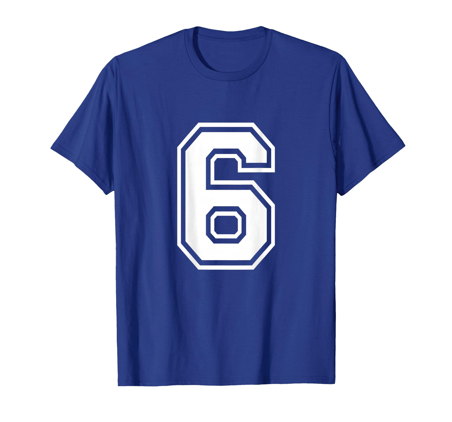 Number 6 Shirt Sports Player Number BACK of Shirt T-Shirt