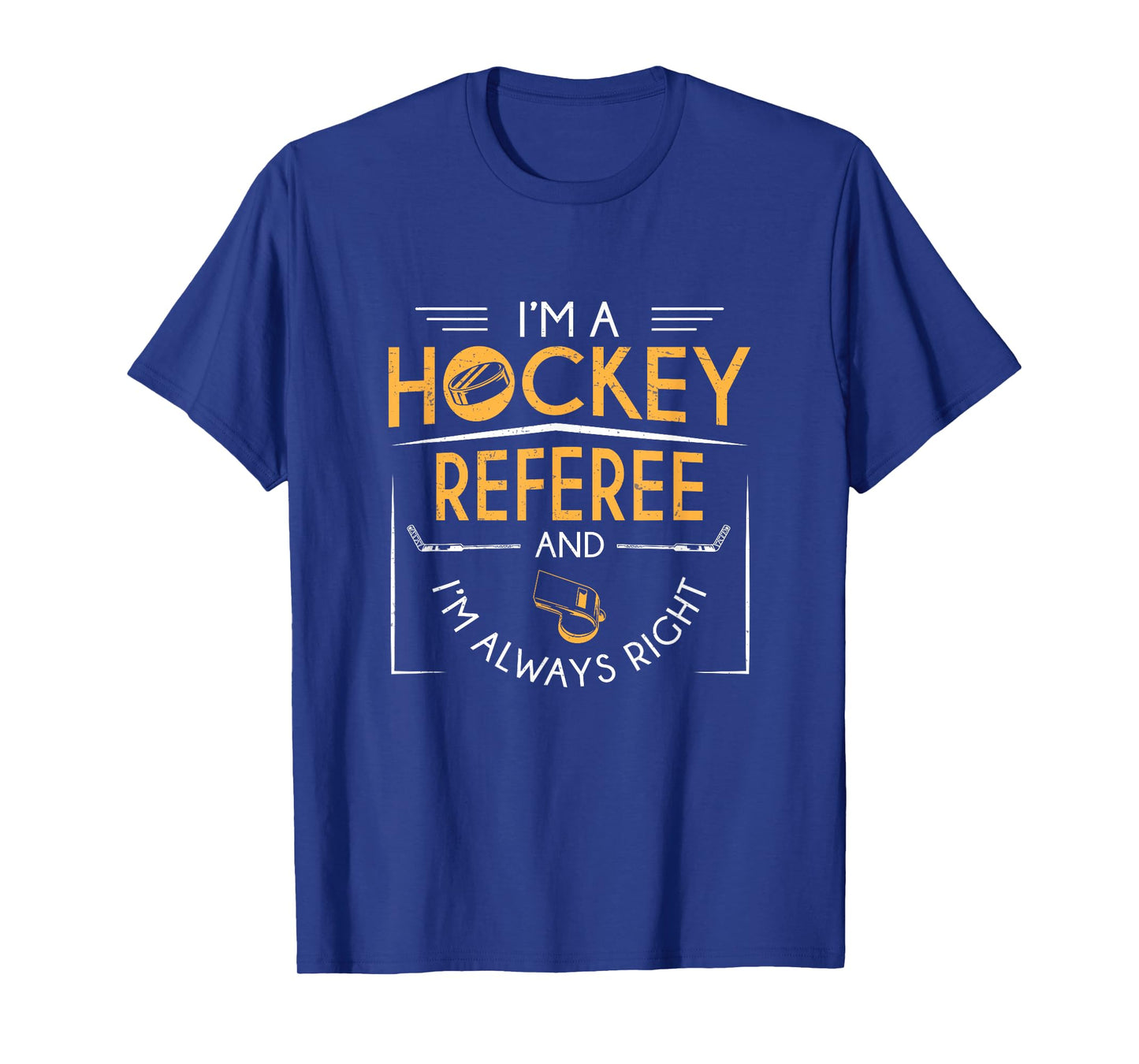 Funny I'm A Hockey Referee And I'm Always Right Human Zebra T-Shirt