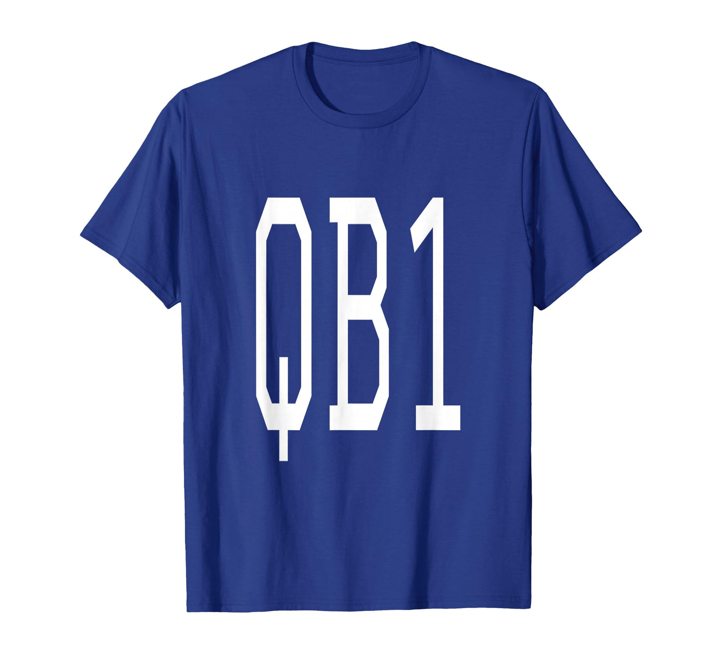 Starting QB1 Quarterback Boys Football T-Shirt Black Small