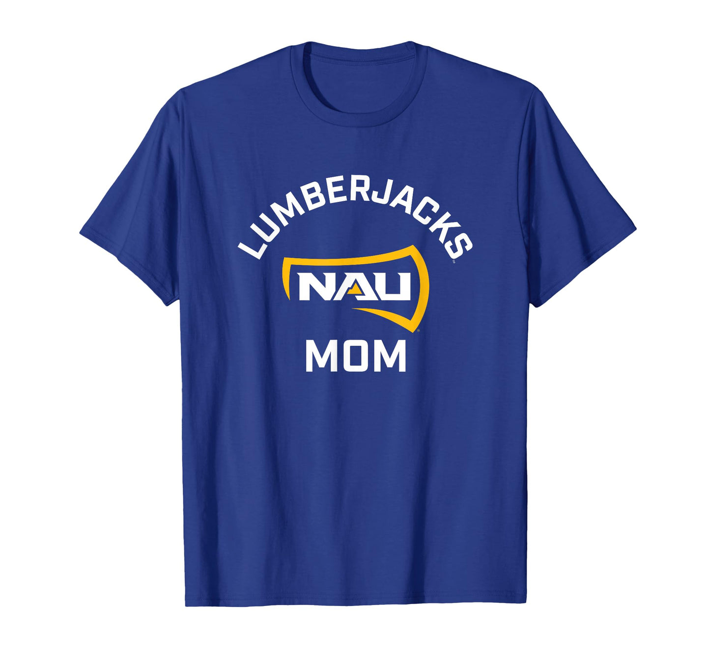 Campus Lab NAU Lumberjacks Arched Mom Unisex Blue Cotton T-Shirt, Small