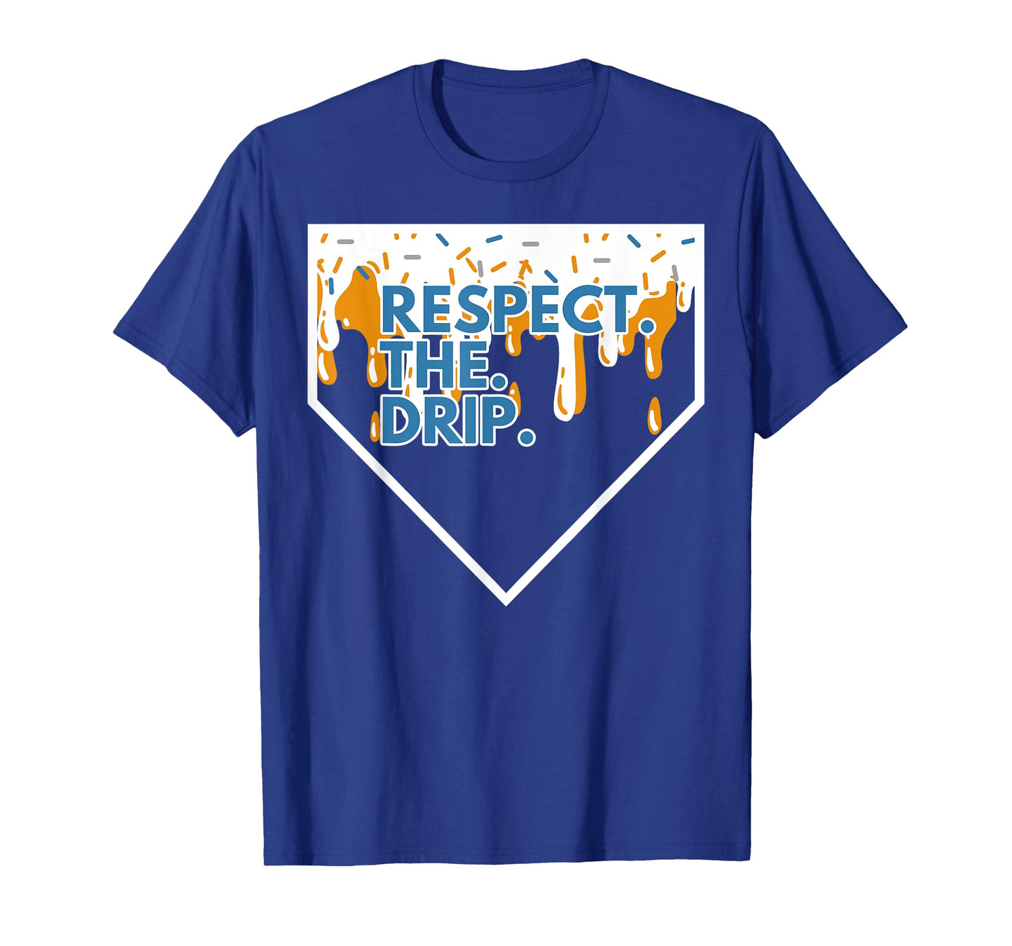 Baseball Home Plate Drip for Boys Ice Cream Spinkle T-Shirt