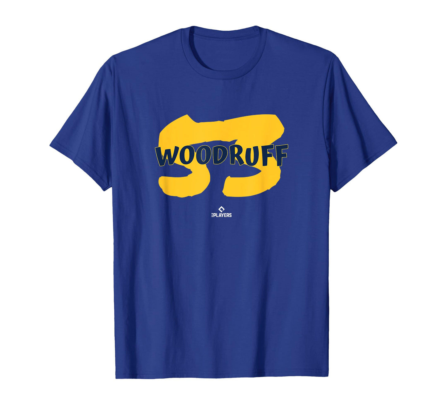 Name and Number Brandon Woodruff Milwaukee Baseball MLBPA T-Shirt