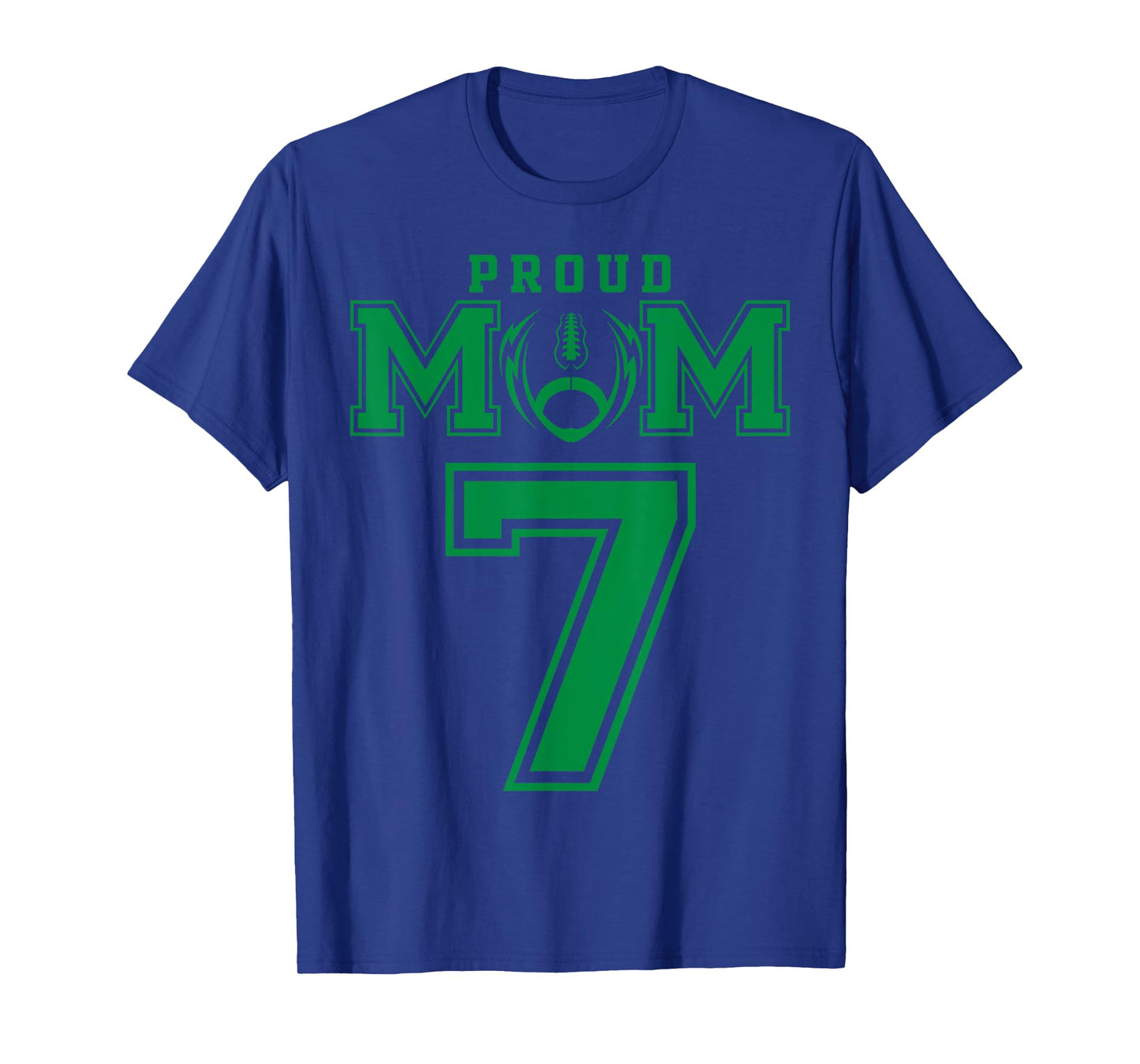 Custom Proud Football Mom Number 7 G Personalized T-Shirt