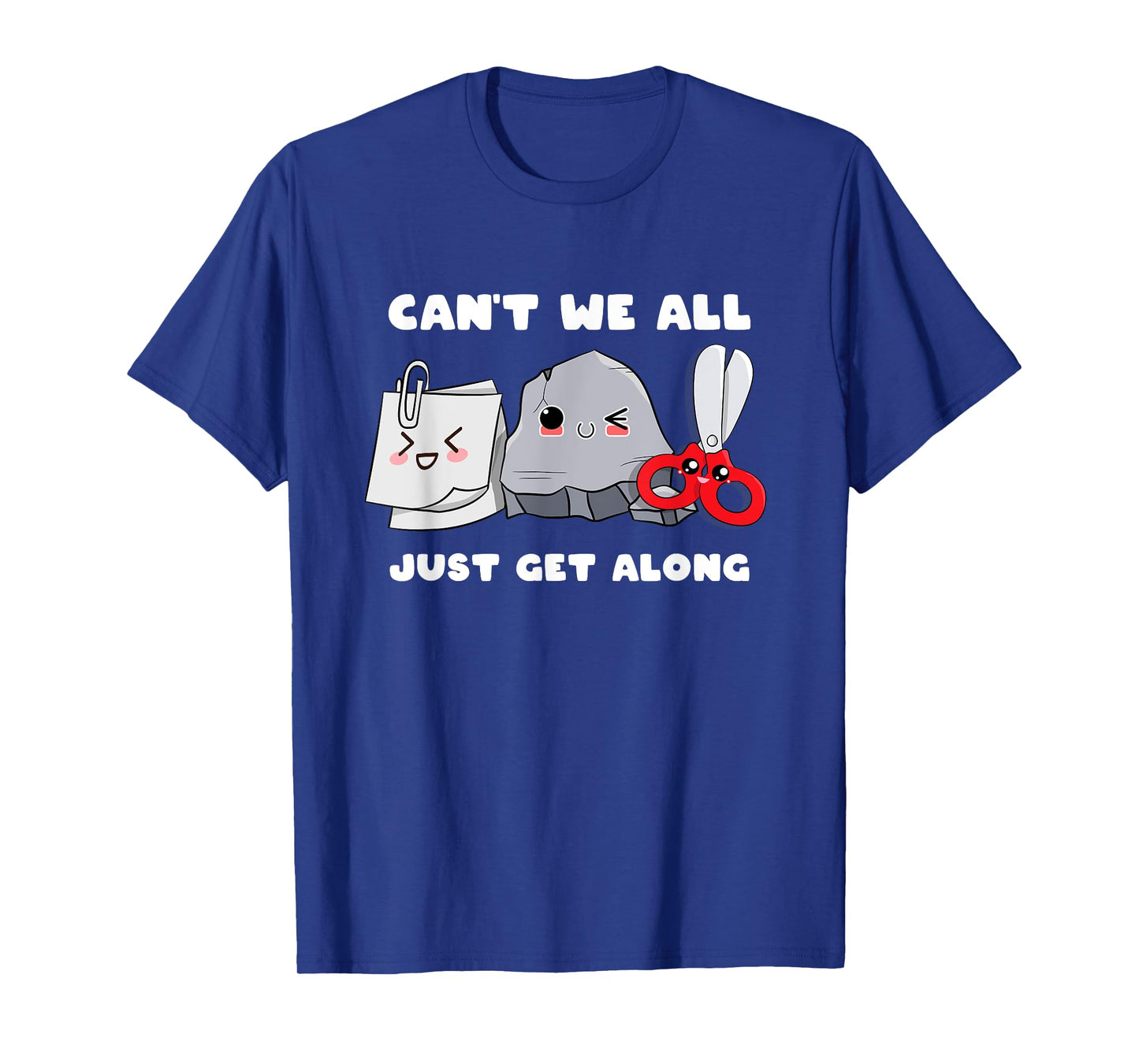 Can't We All Just Get Along Cute Rock Paper Scissors T-Shirt