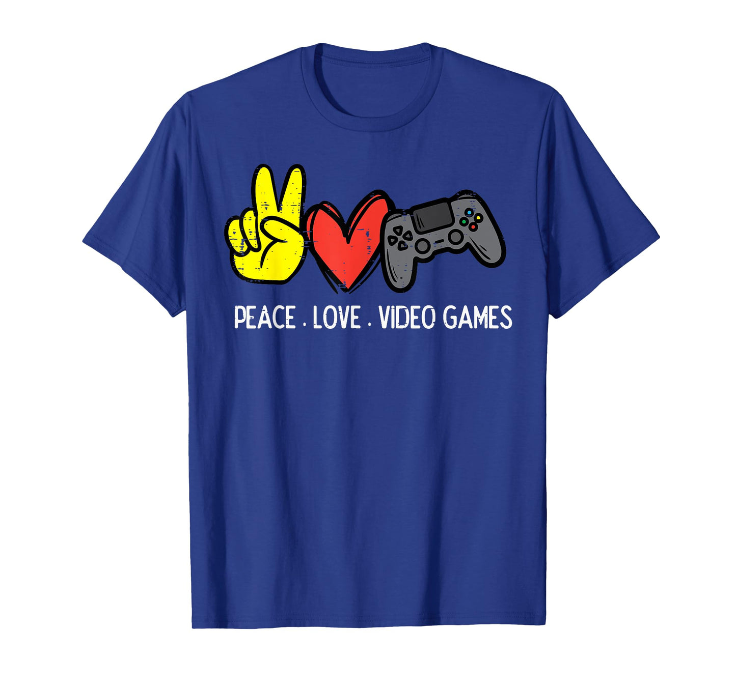Peace Love Video Games Gamer Men Boys Kids Women Youth Teen T-Shirt