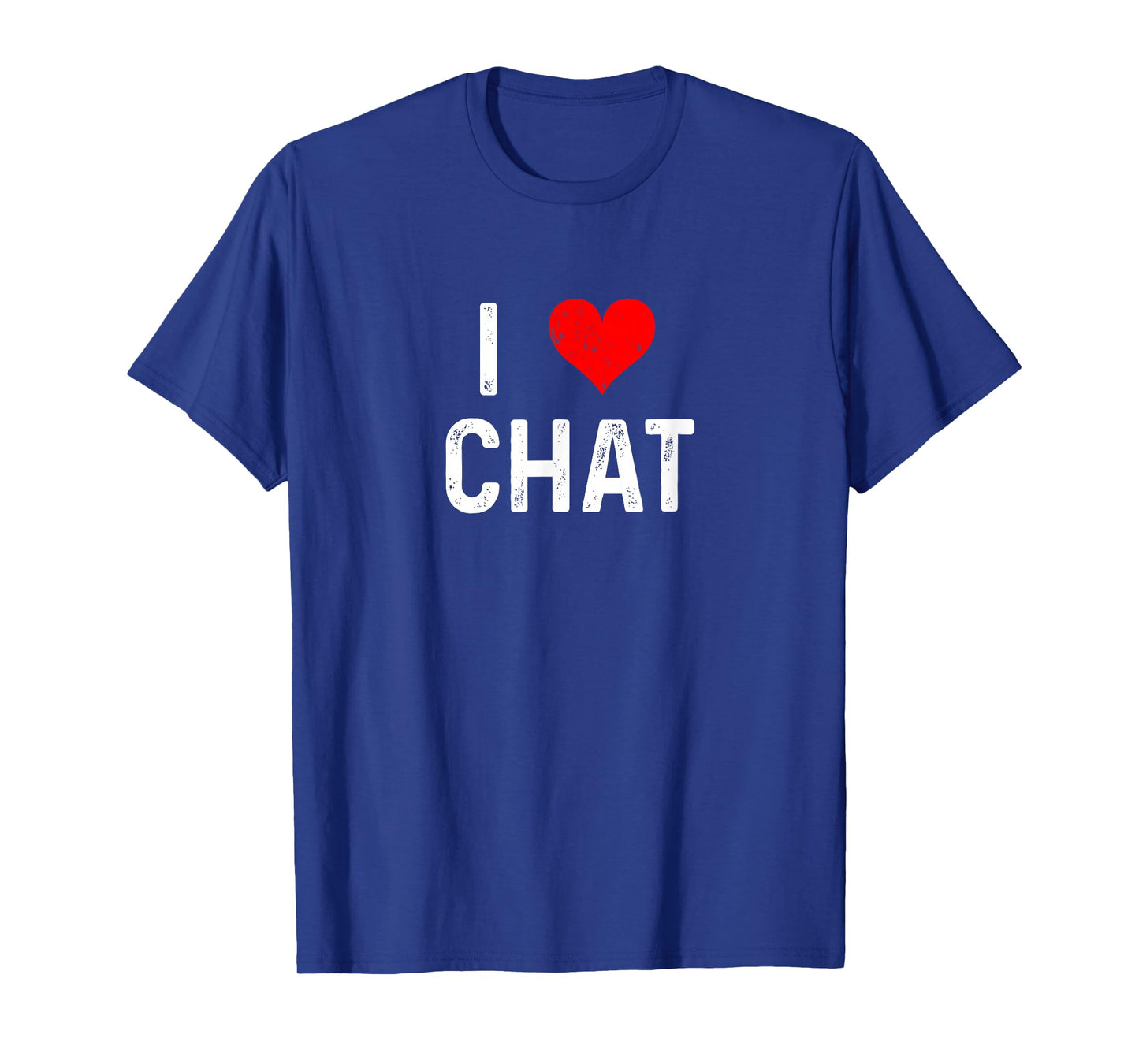 I Love Chat - Heart - Podcast Live Streamer Streaming T-Shirt