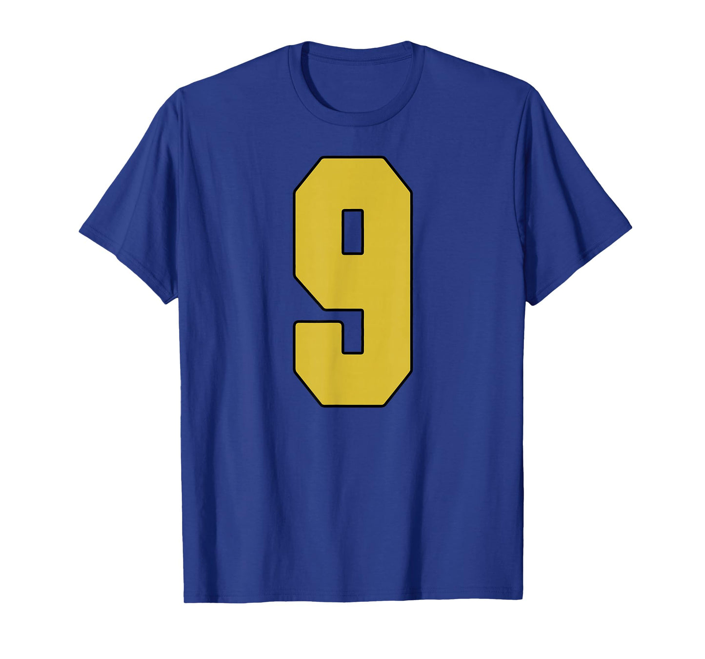 Old Gold Black Number 9 Jersey Player Uniform #9 T-Shirt