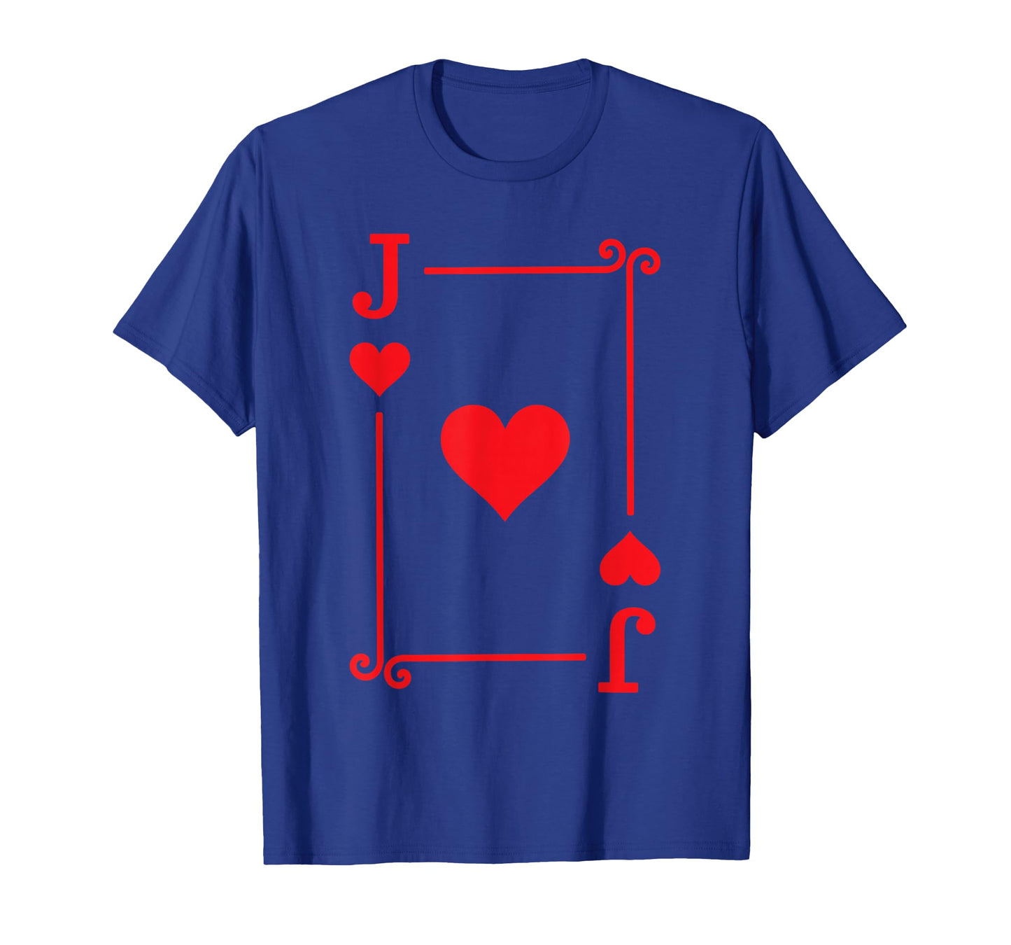 Playing Card Costume Tees & Gifts - Jack Card Hearts Suit T-Shirt - Black - Small - Unisex-Adult - Short Sleeve - Classic Fit