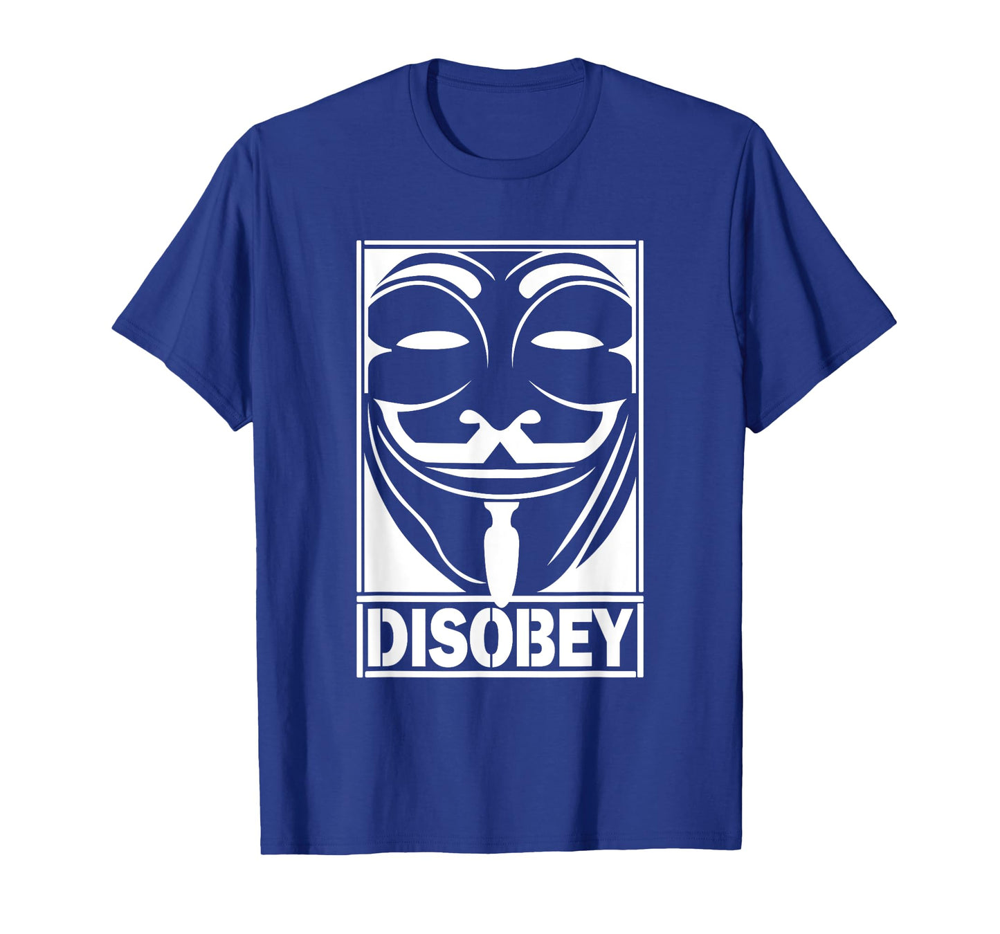 Disobey Big Face Anonymous Anon Revolution Hacker T-Shirt