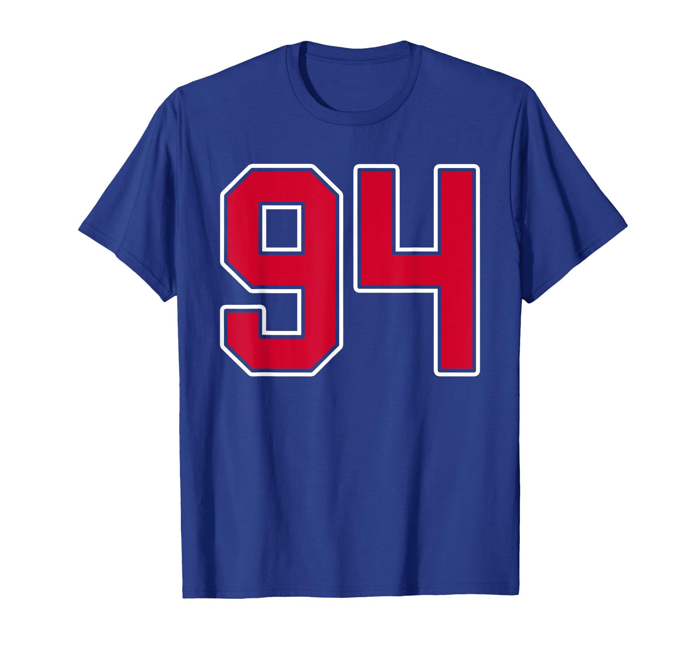 Red White Number 94 Jersey Player Uniform #94 T-Shirt