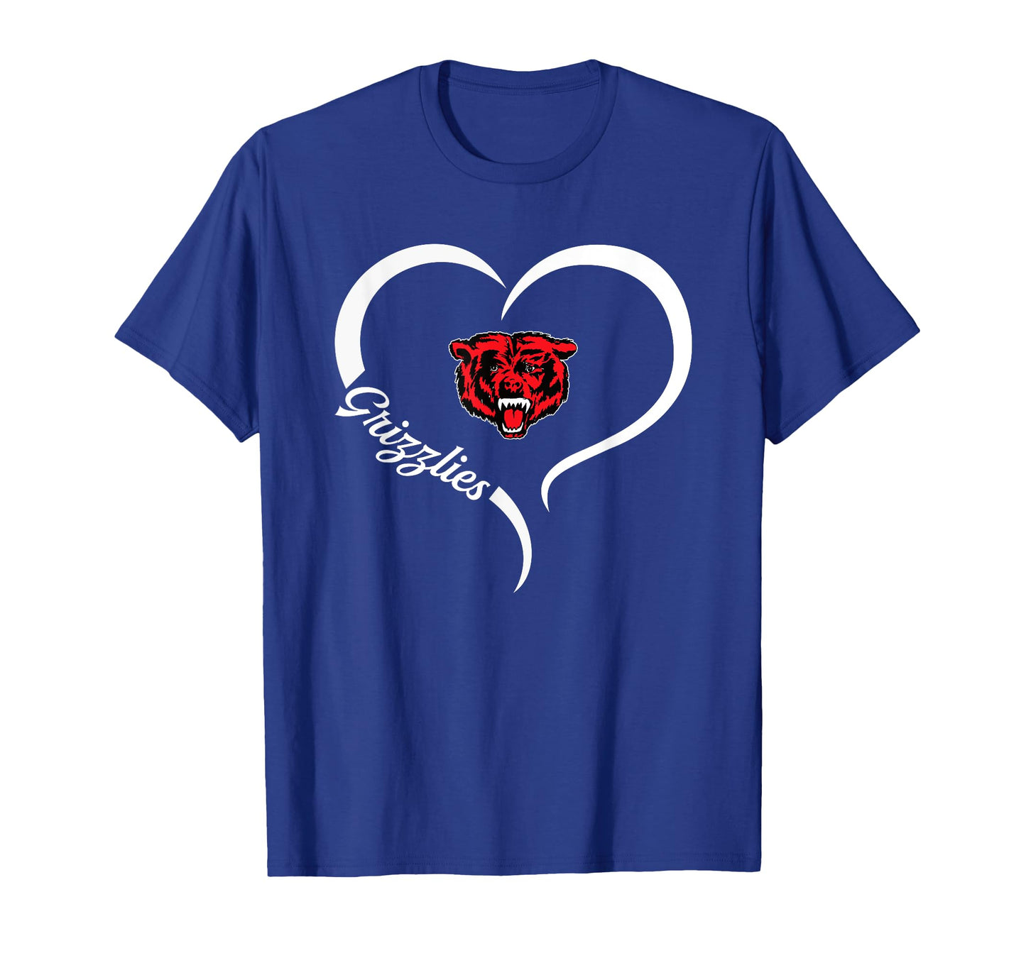 Northside Grizzlies Logo Half Heart Slogan HS T-Shirt