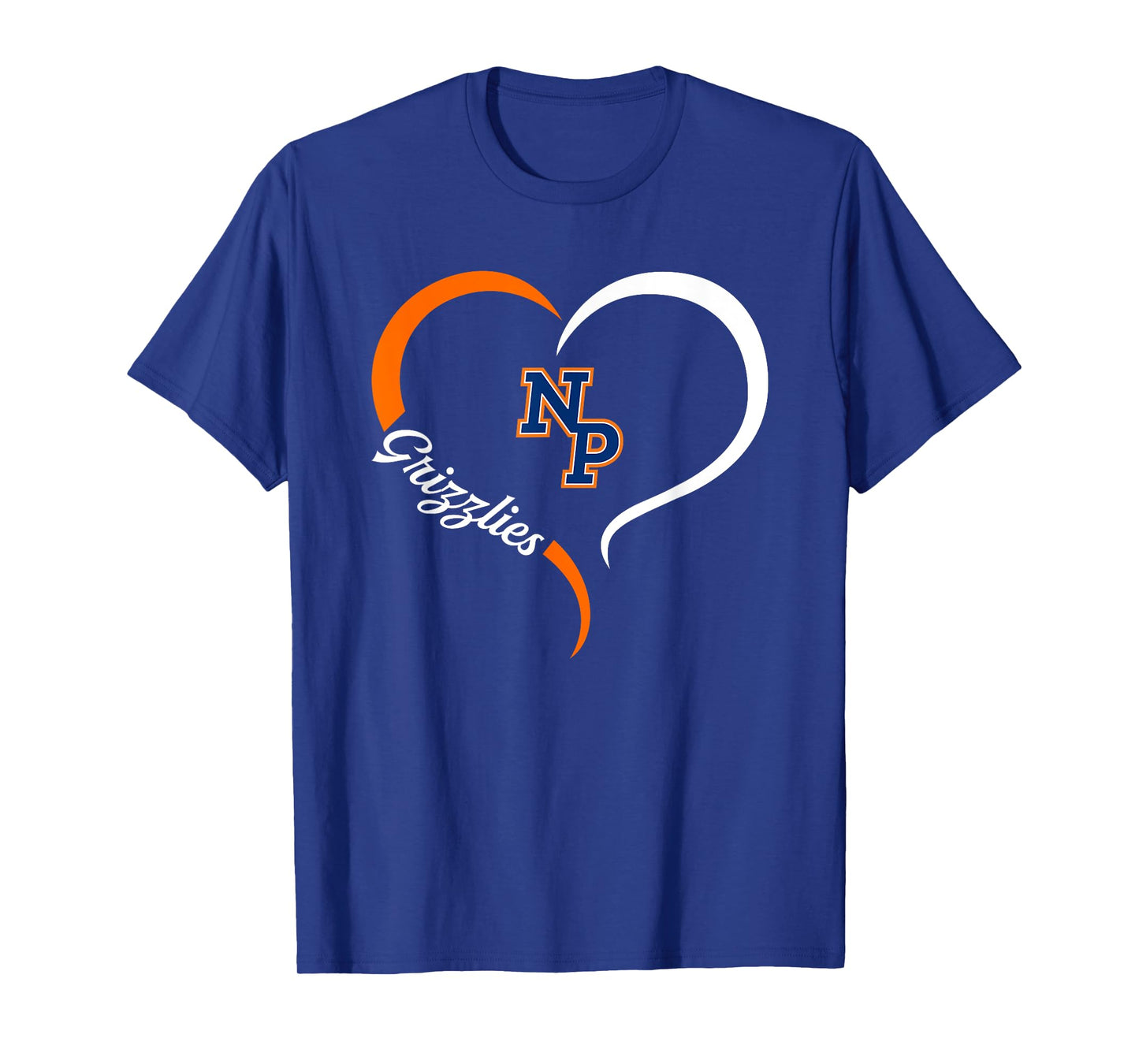 North Point Grizzlies Logo Half Heart Slogan HS T-Shirt